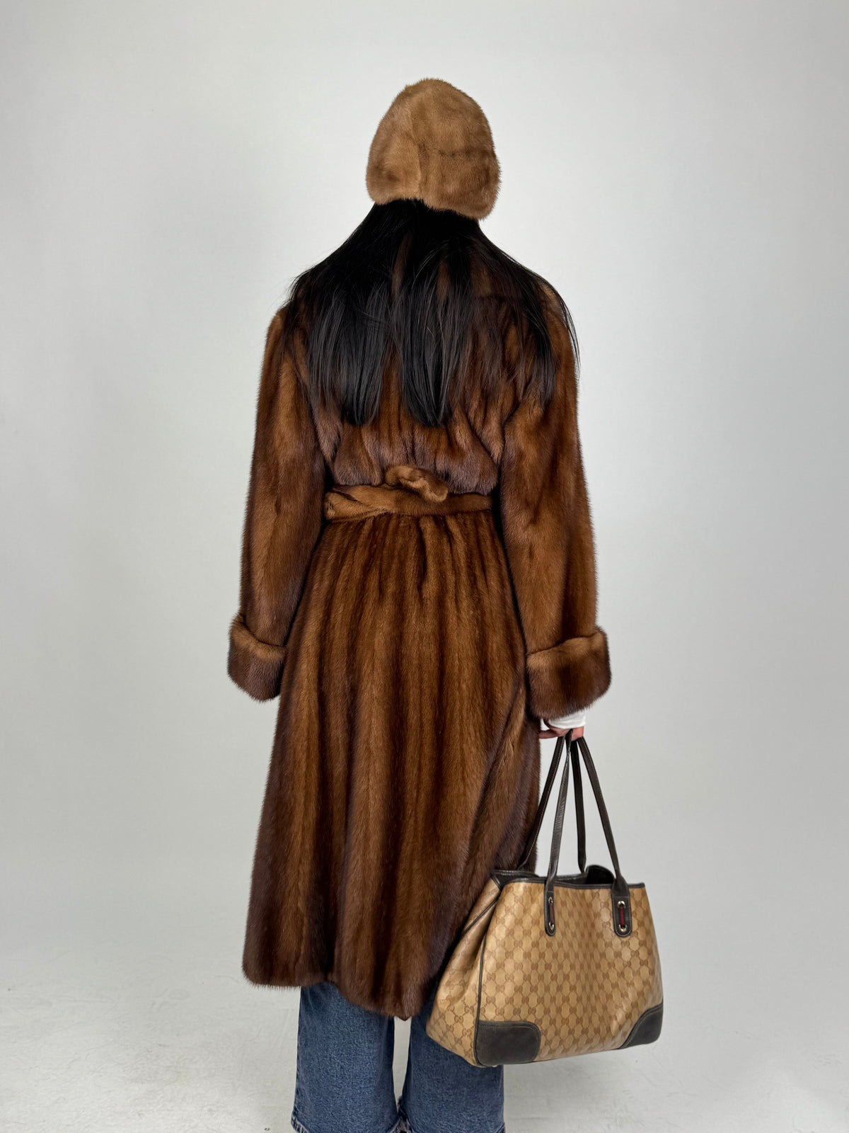 Cappotto in visone e zibellino N736