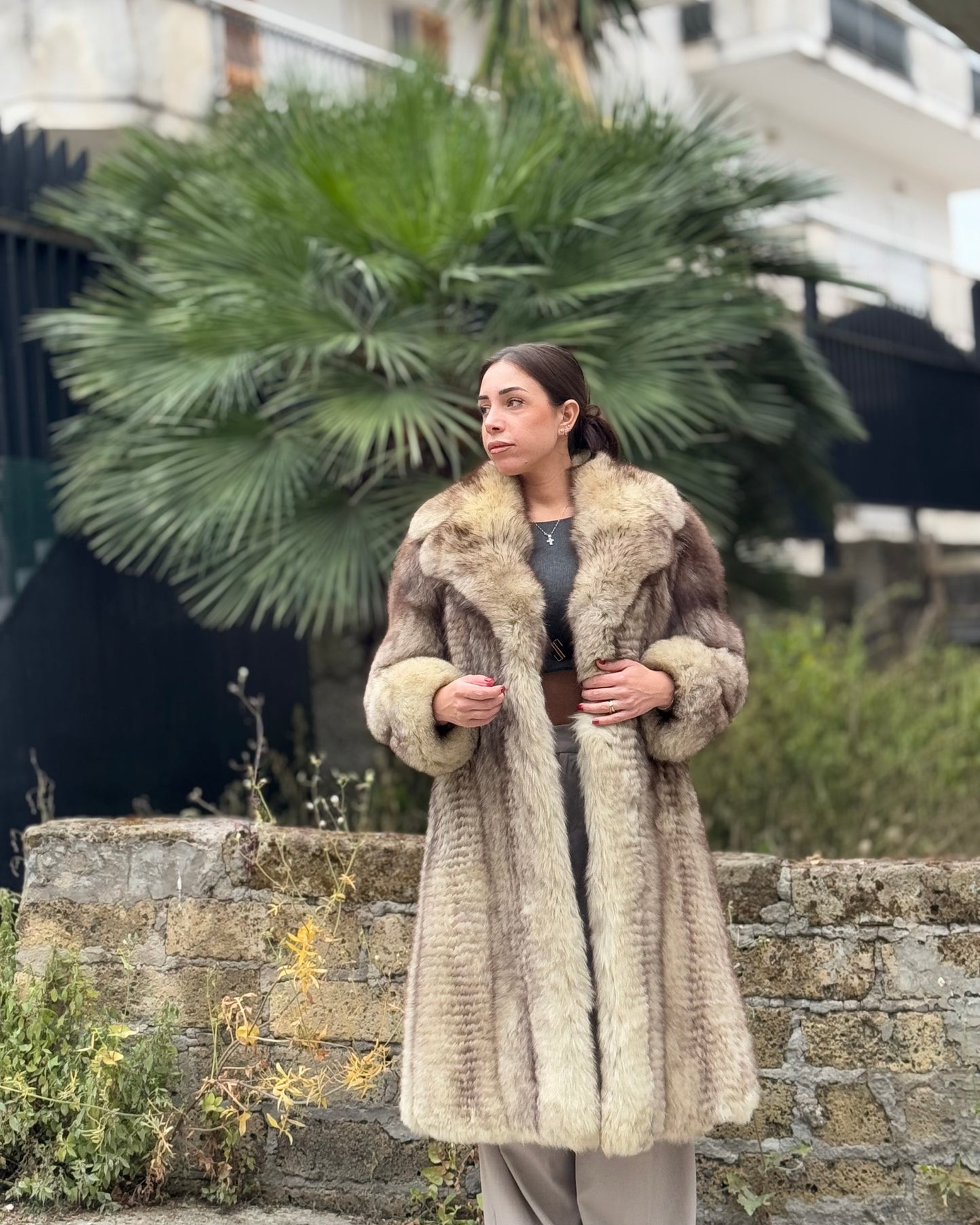 Cappotto in volpe della groenlandia
