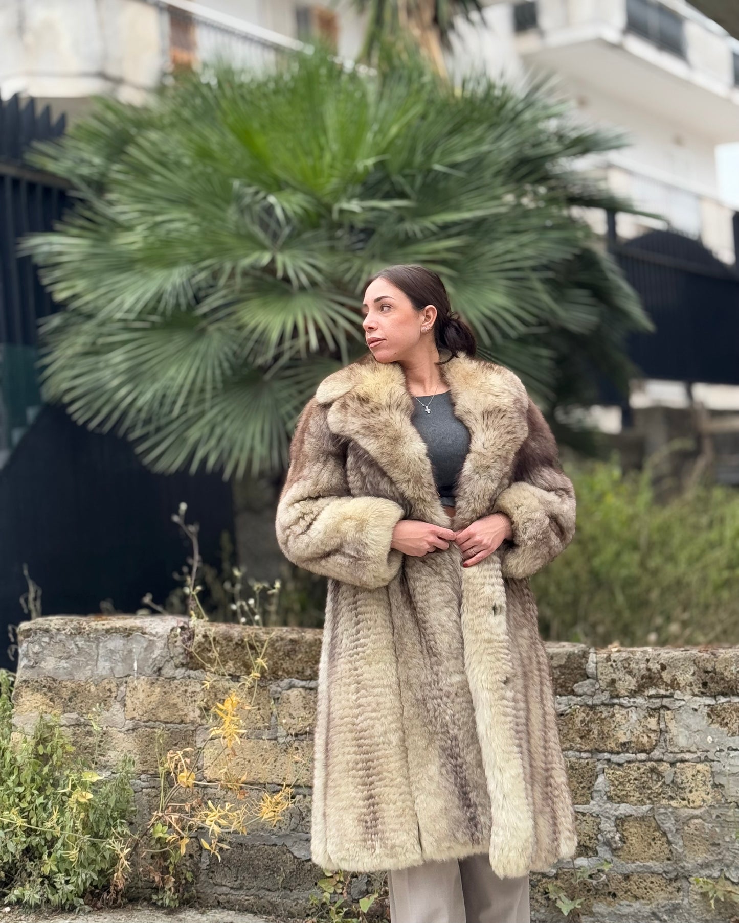 Cappotto in volpe della groenlandia