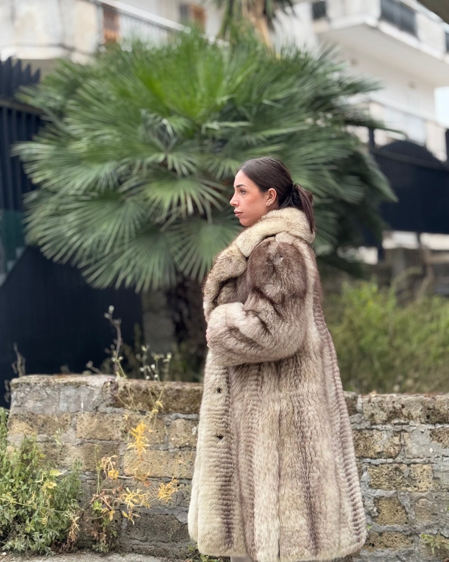 Cappotto in volpe della groenlandia