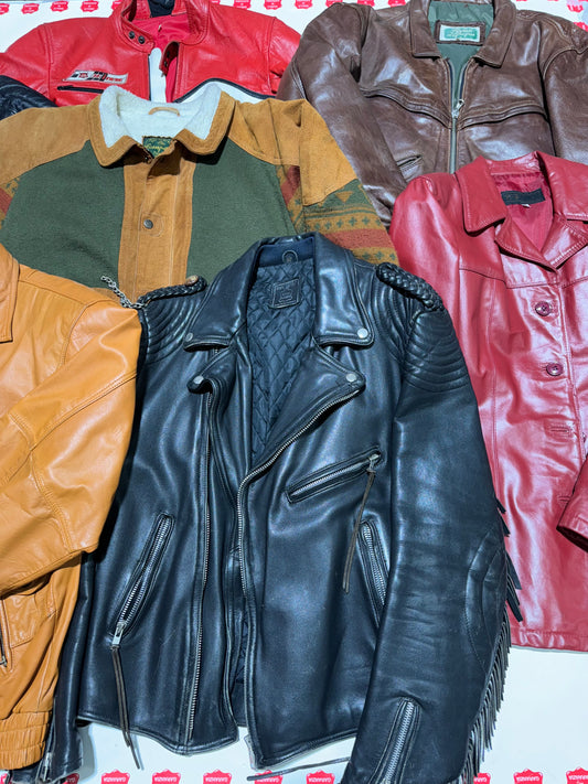 Box mix leather jackets