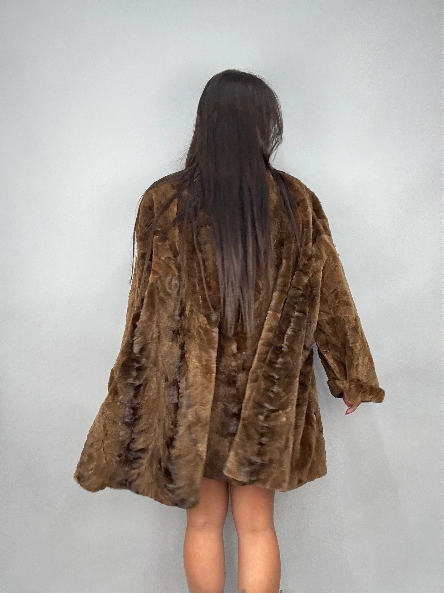 Cappotto in visone rasato