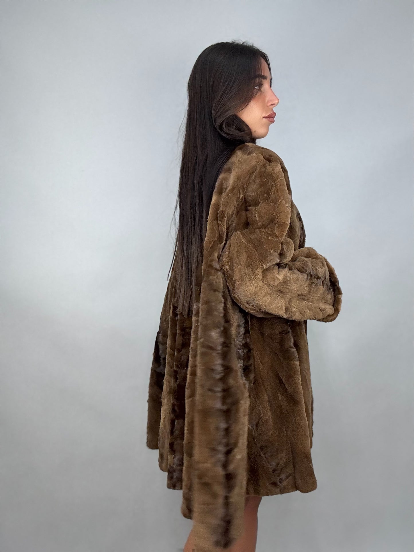 Cappotto in visone rasato