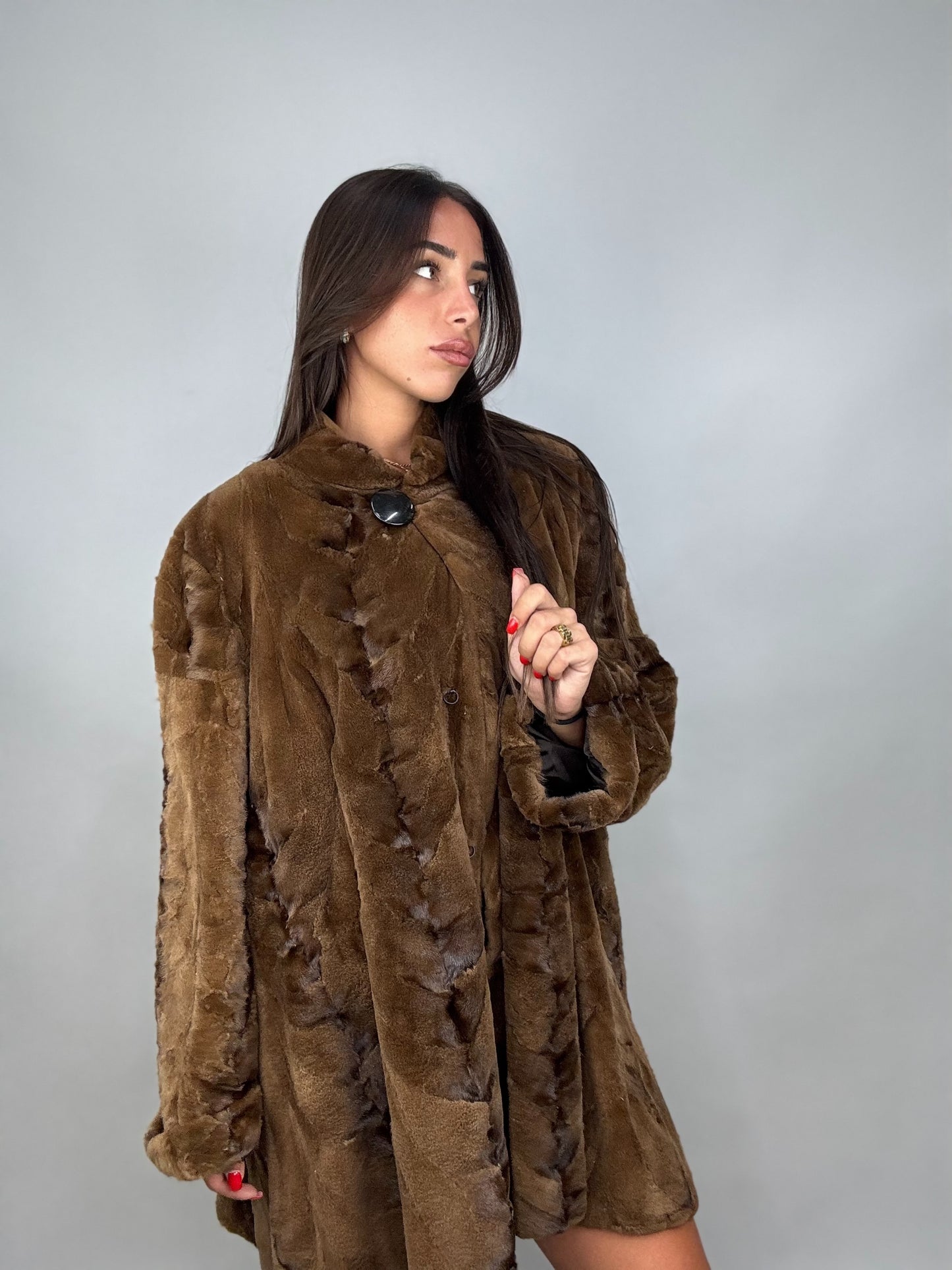 Cappotto in visone rasato