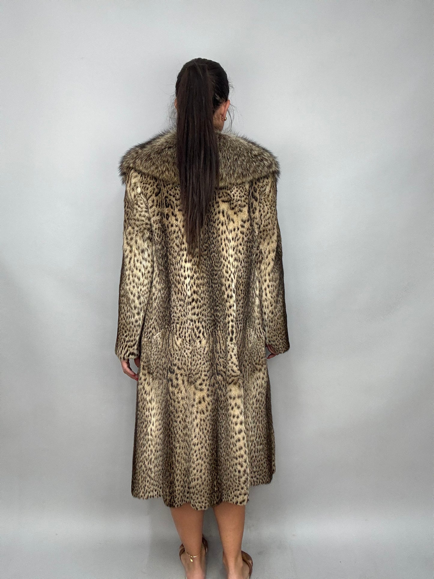 Cappotto in ocelot e marmotta