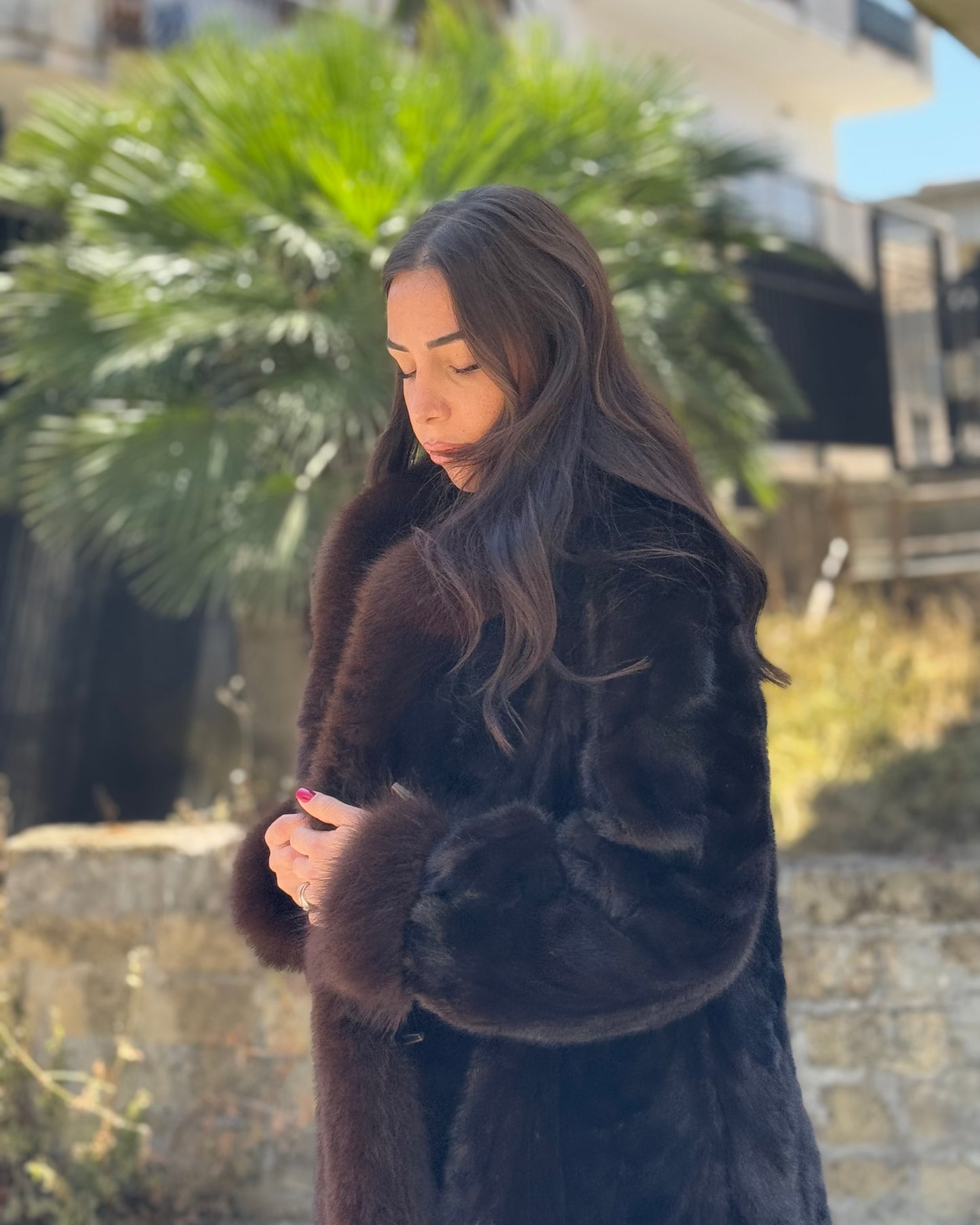 Cappotto in visone e volpe