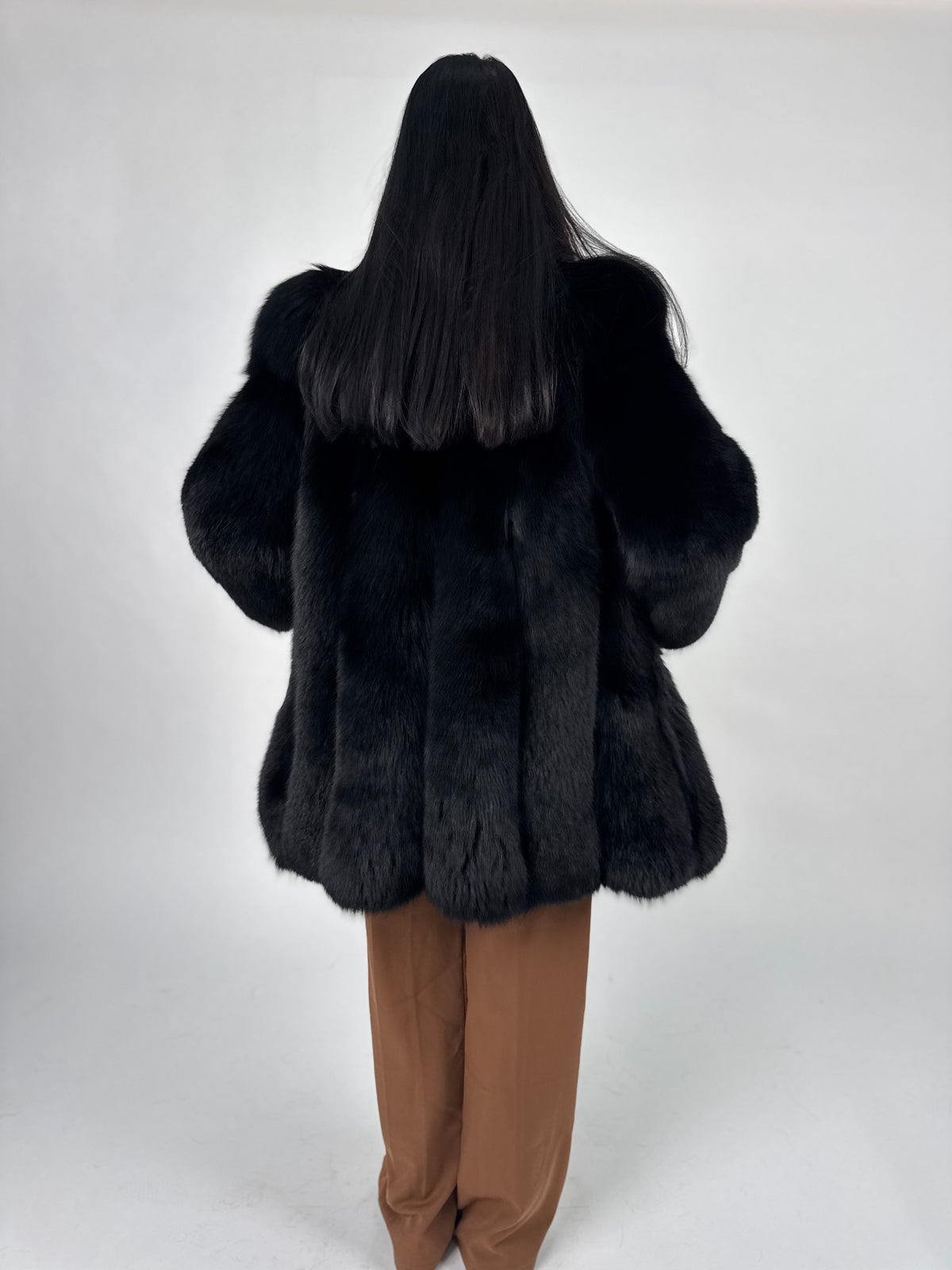Giacca in volpe black N803