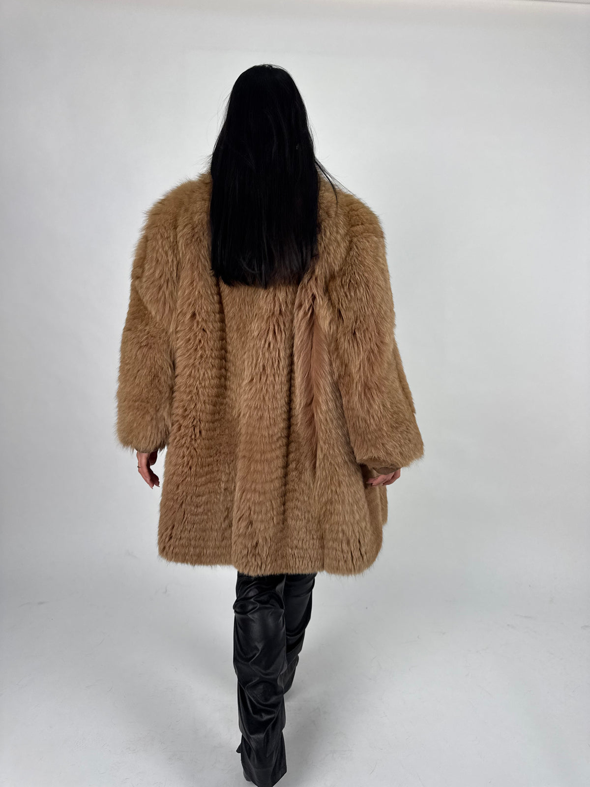 Giacca in volpe caramel N804