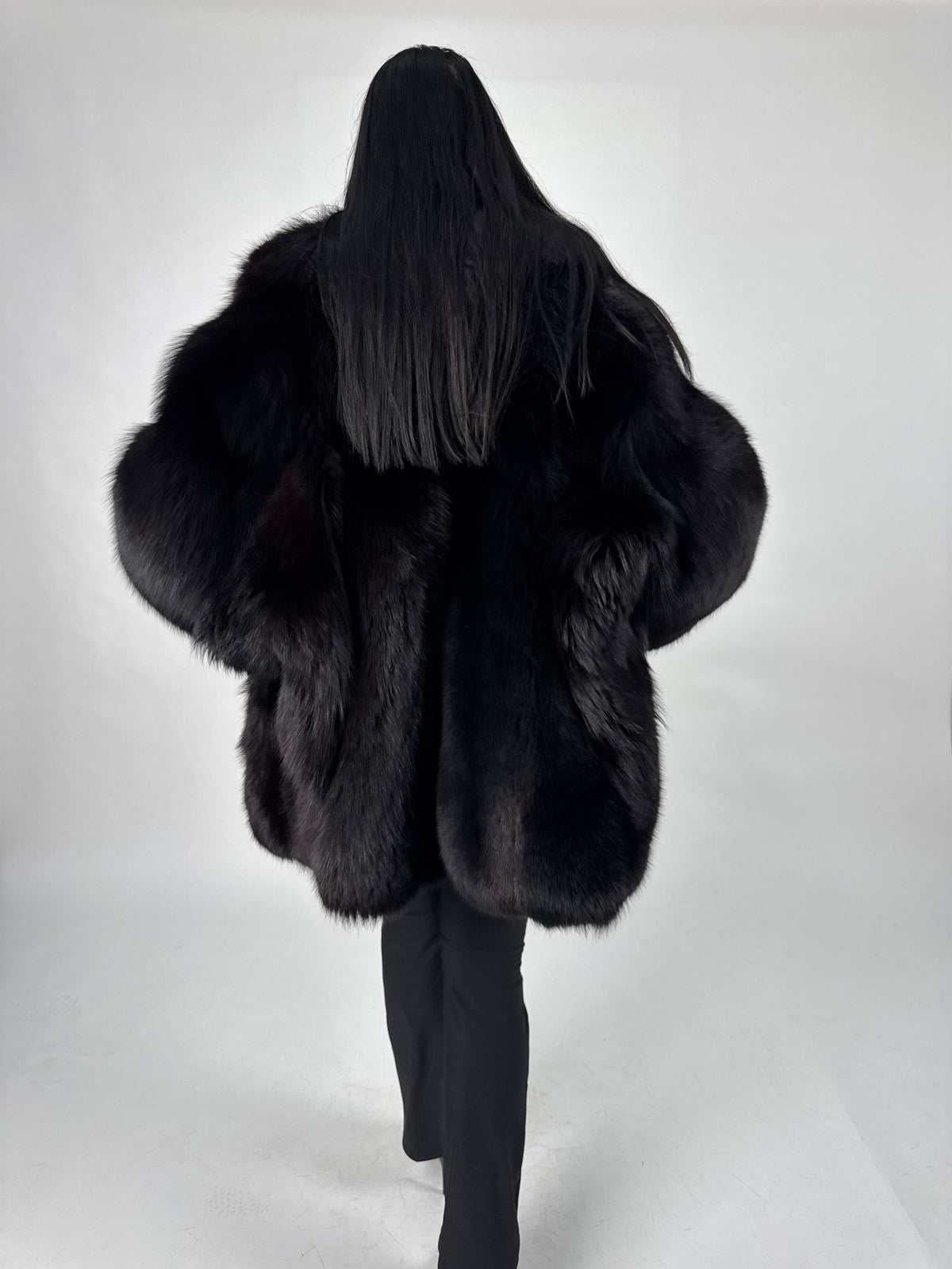 Giacca in volpe black N817