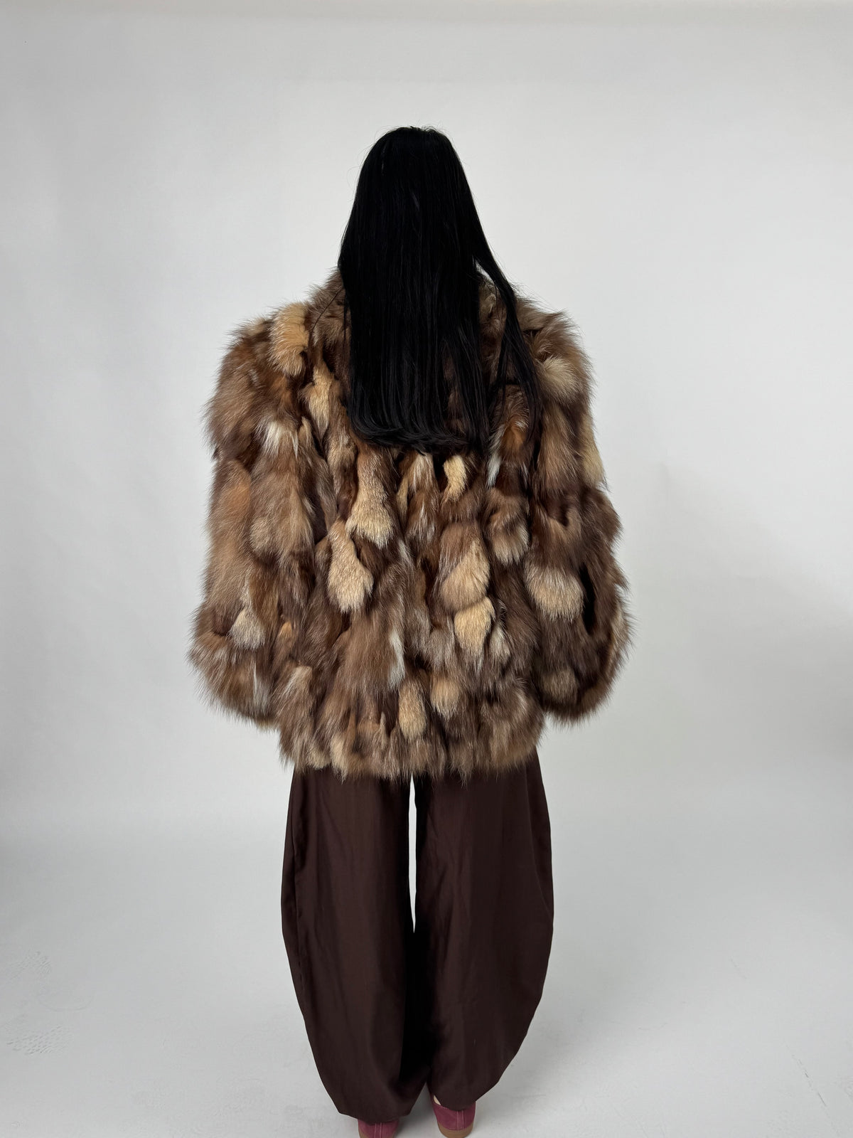 Giacca in volpe caramel N827