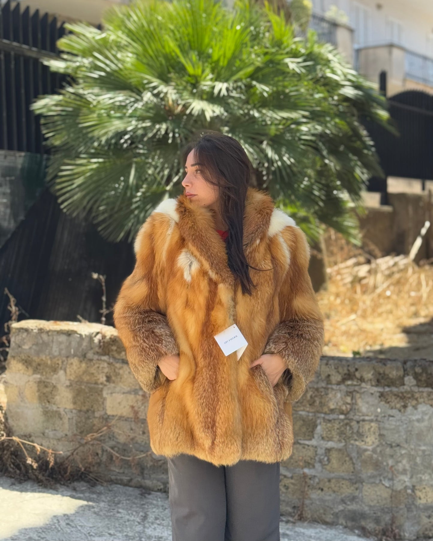 Giacca in volpe rossa