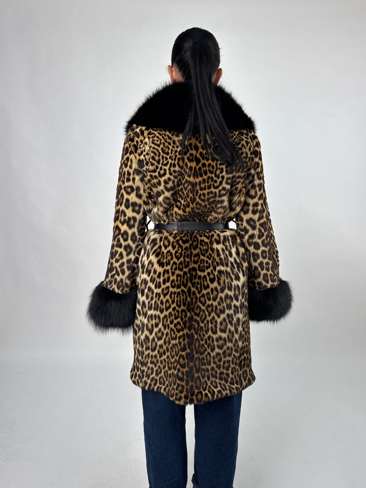 Cappotto in leopardo e volpe N89