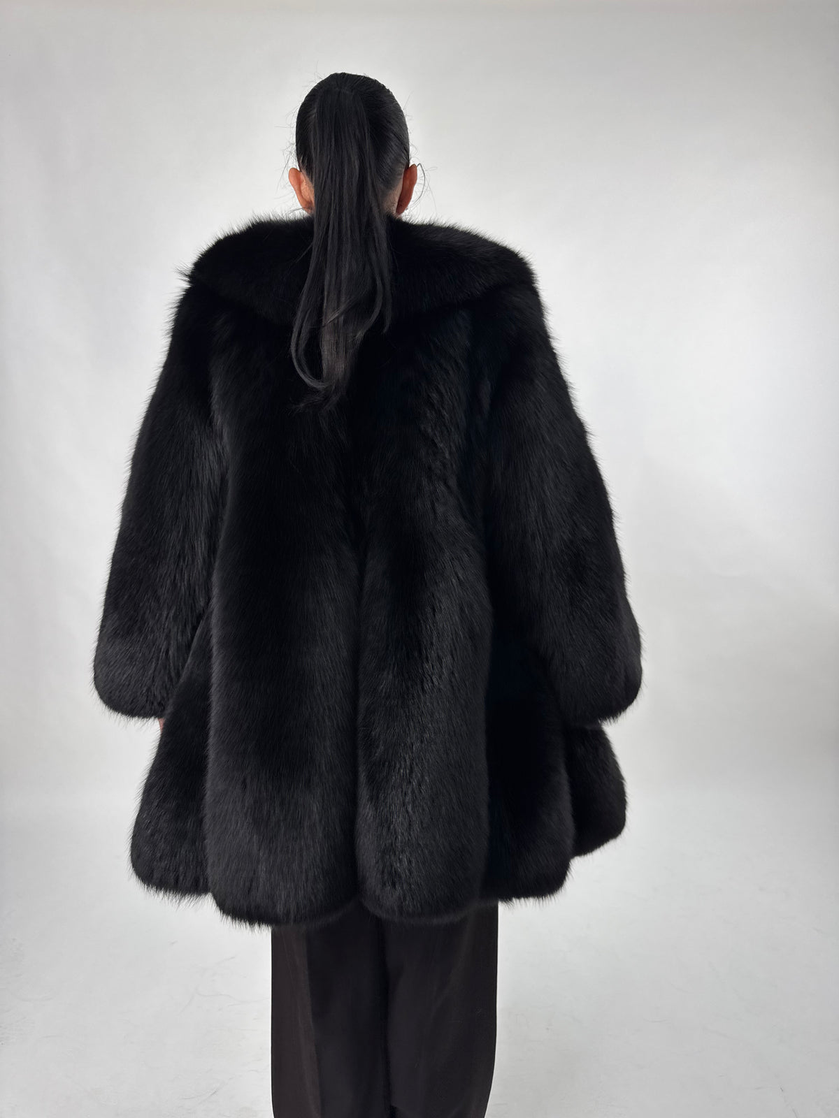 Giacca in volpe black N833
