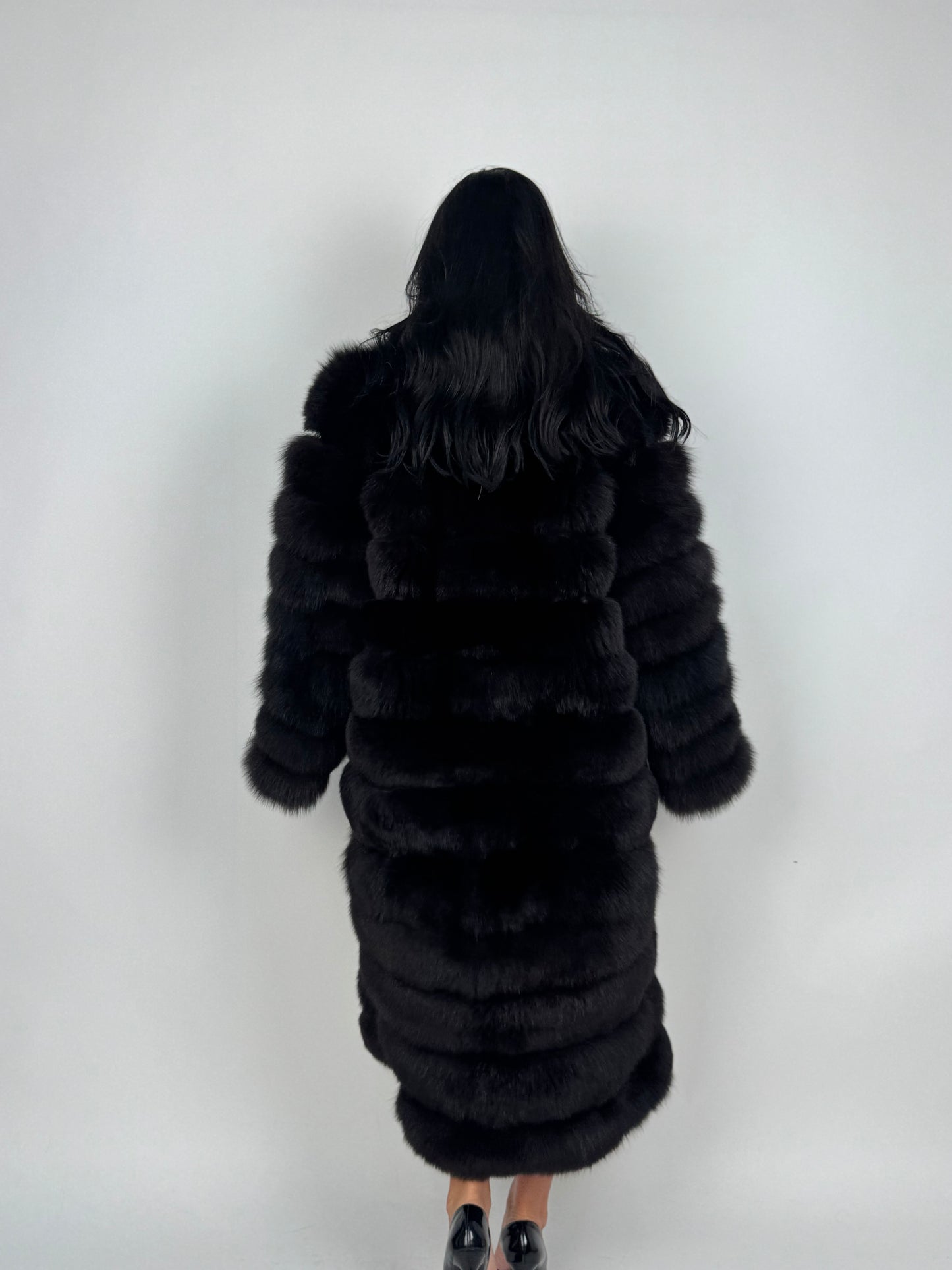 Cappotto in volpe black N102