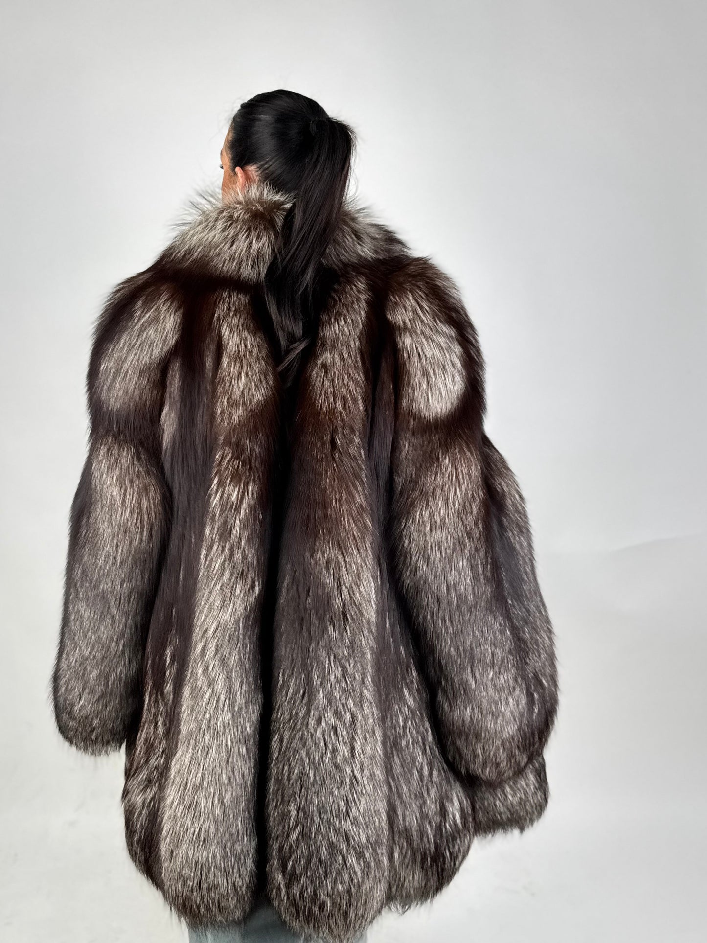 Cappotto in volpe argentata N523