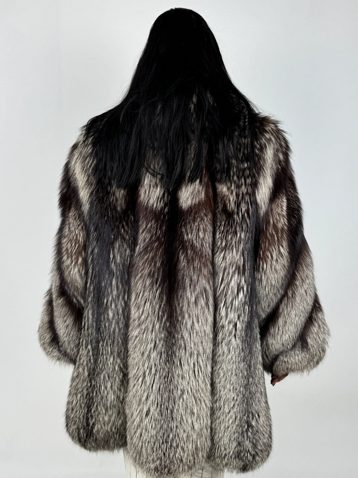 Giacca in volpe argentata N143