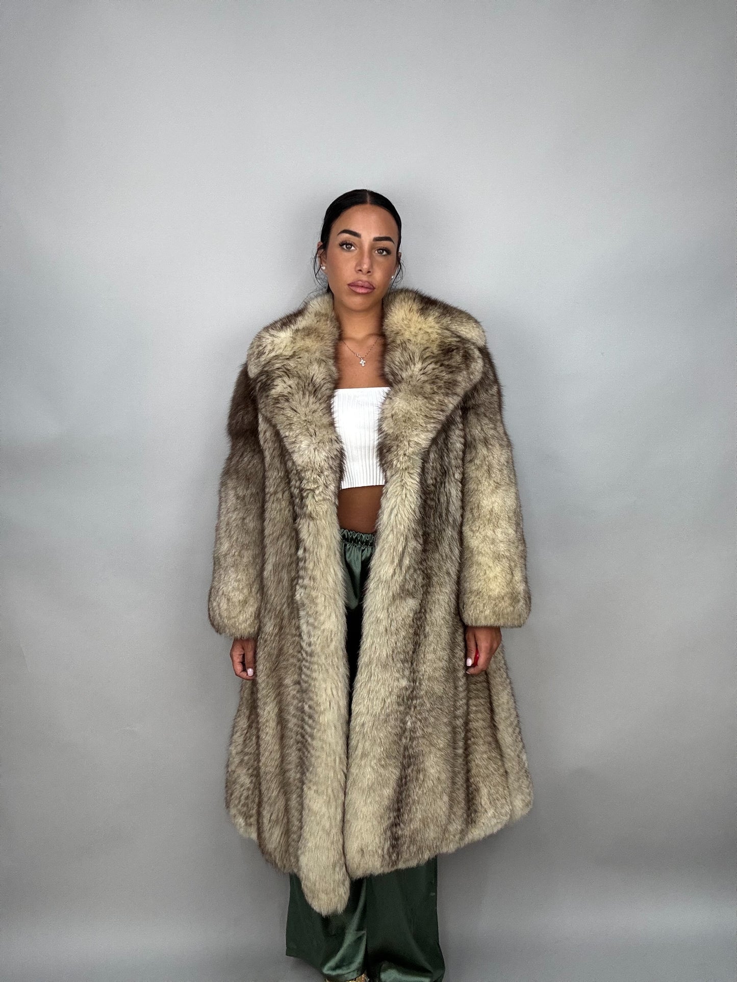 Cappotto in volpe della groenlandia