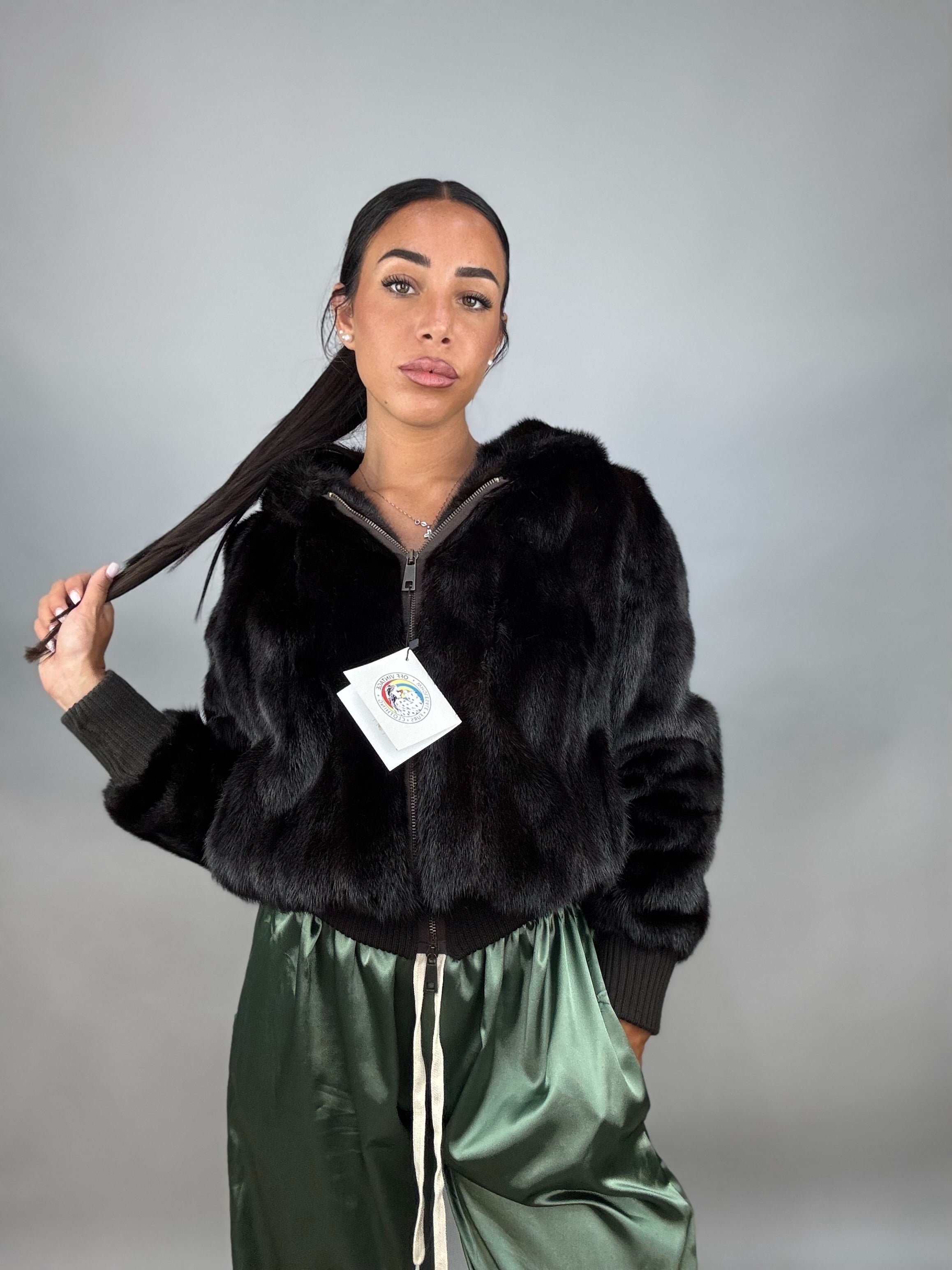 Mink Bomber Jacket