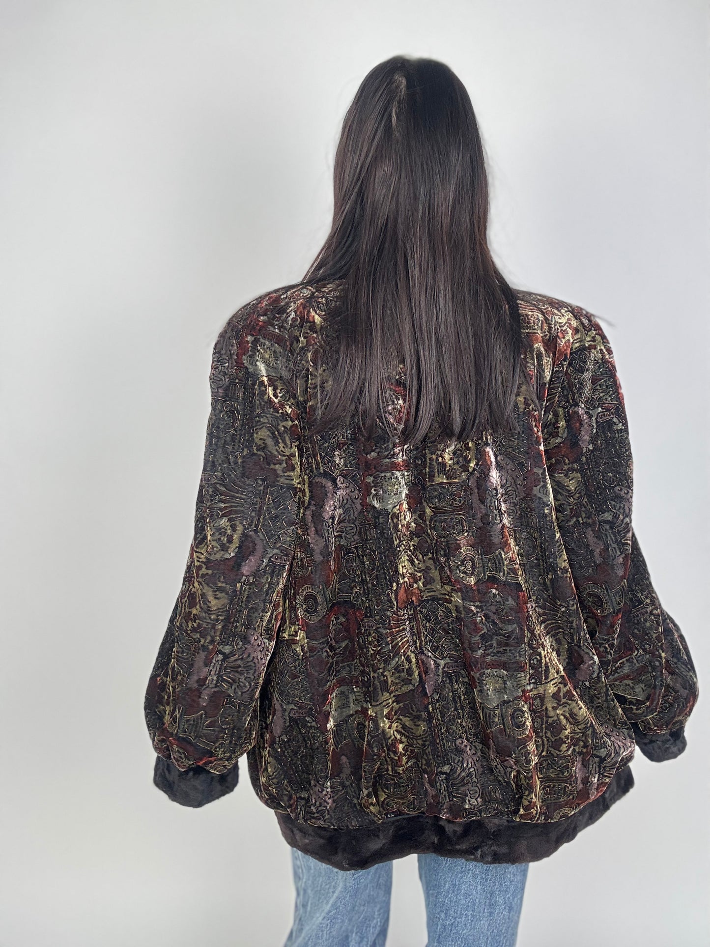 Giacca in visone rasato reversibile N468