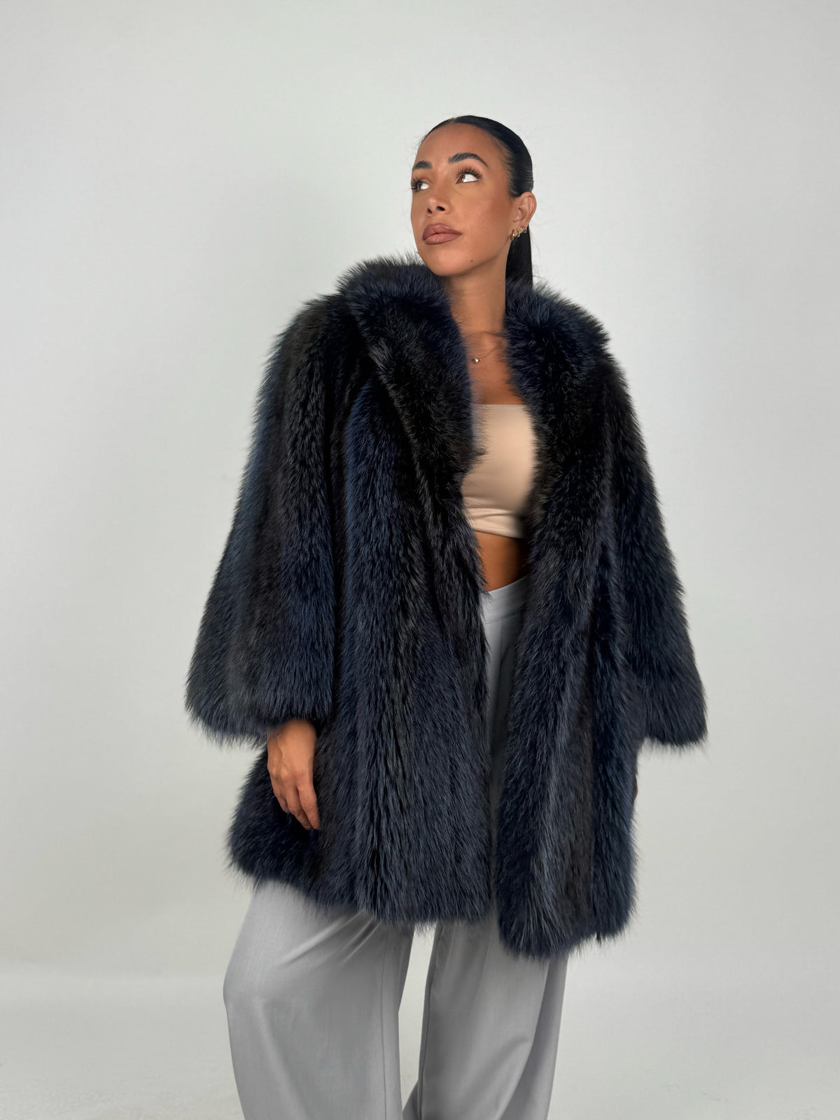 Giacca in volpe blue N150