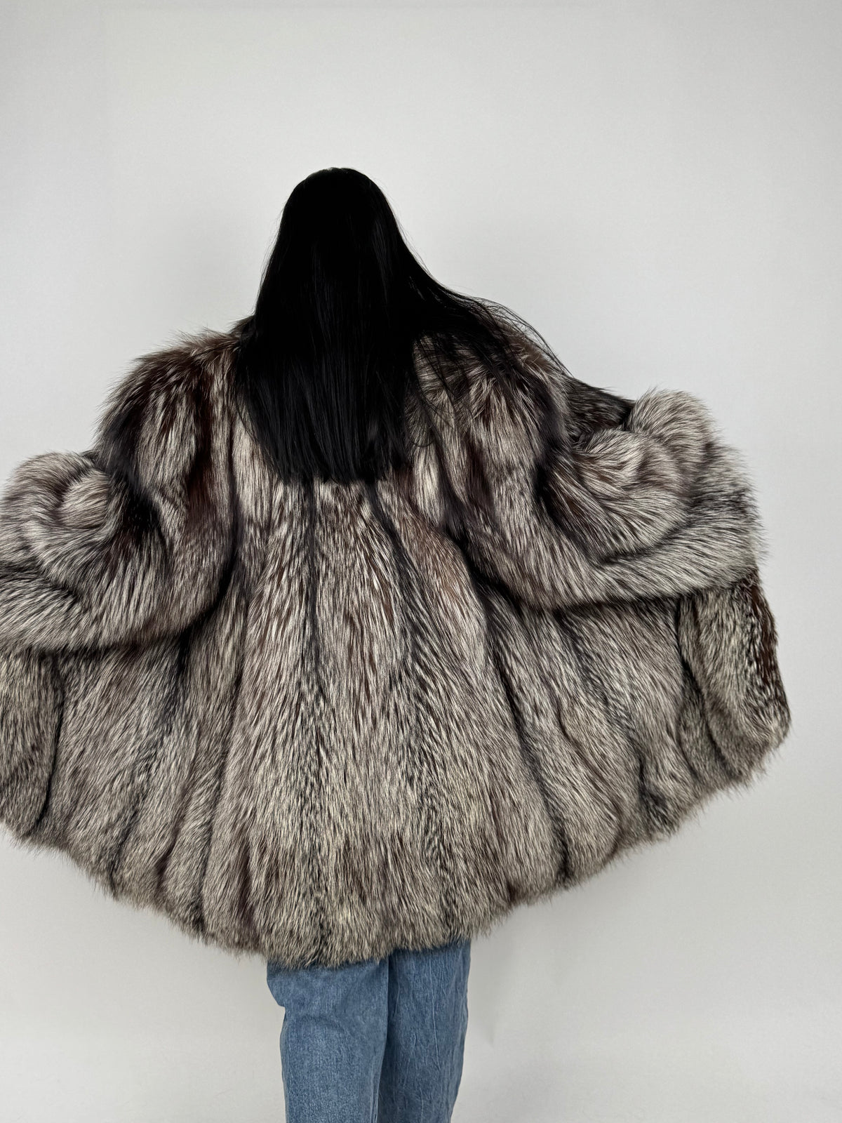 Giacca in volpe argentata N175