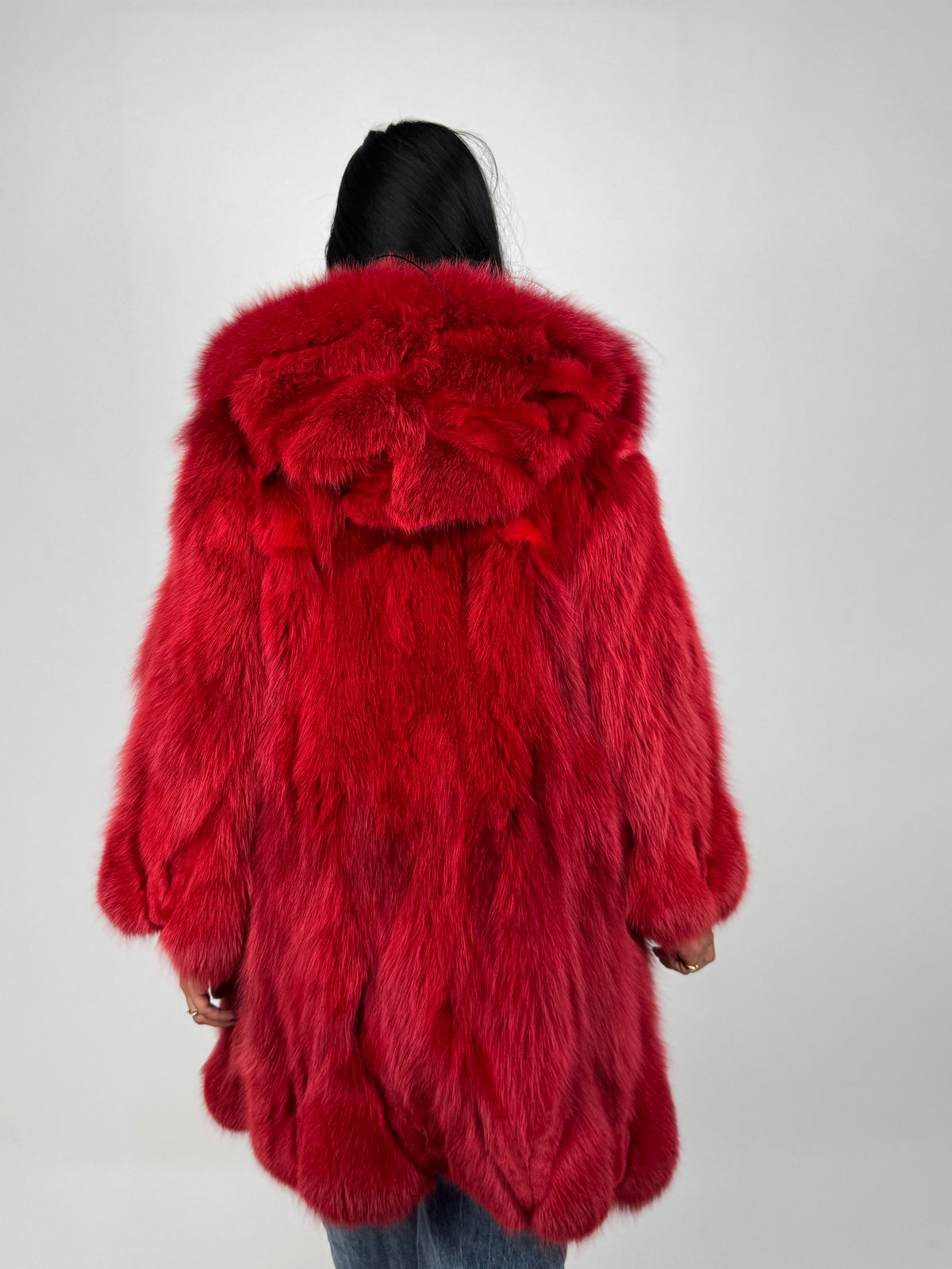 Cappotto in volpe red N176