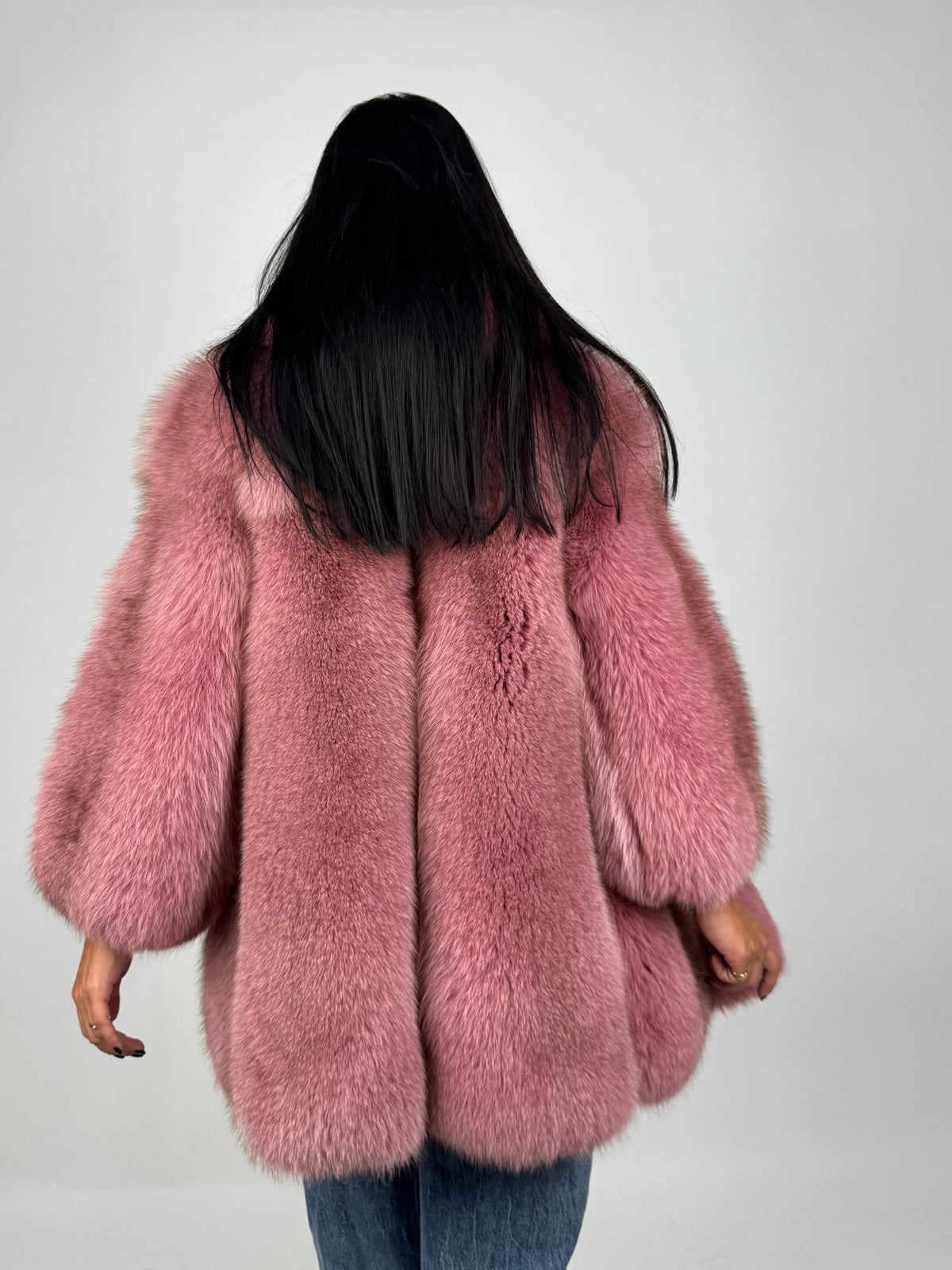 Giacca in volpe pink N177