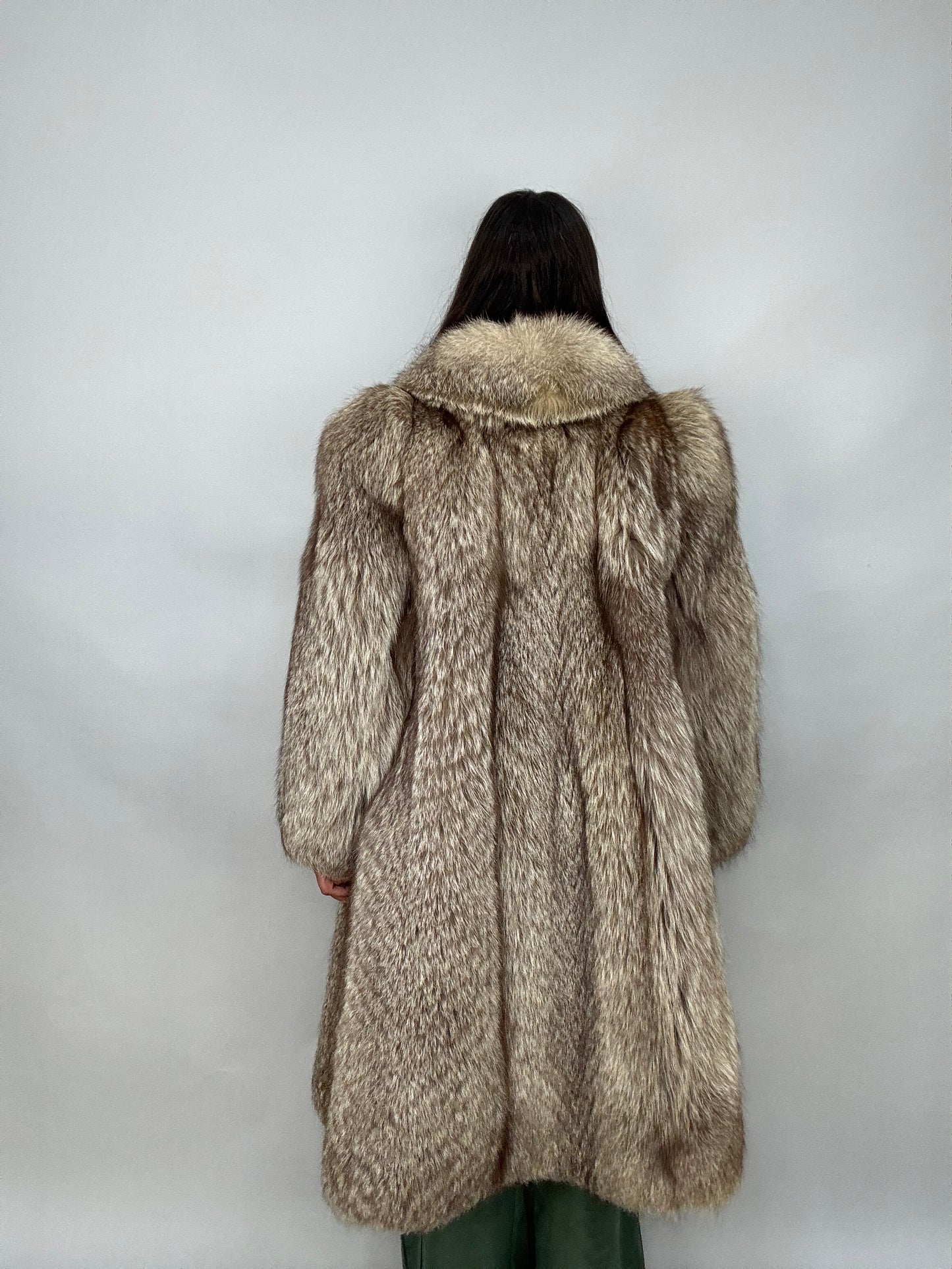 Cappotto in volpe argentata