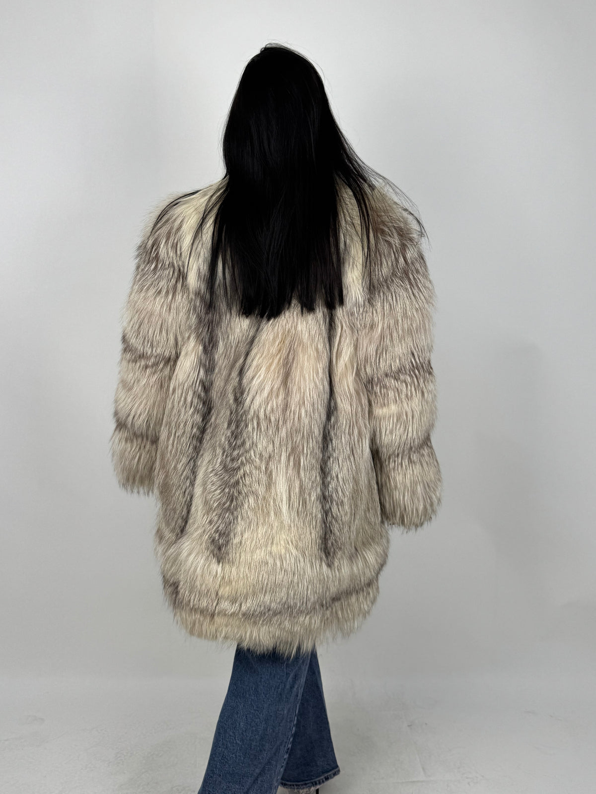 Giacca in volpe platinum N187