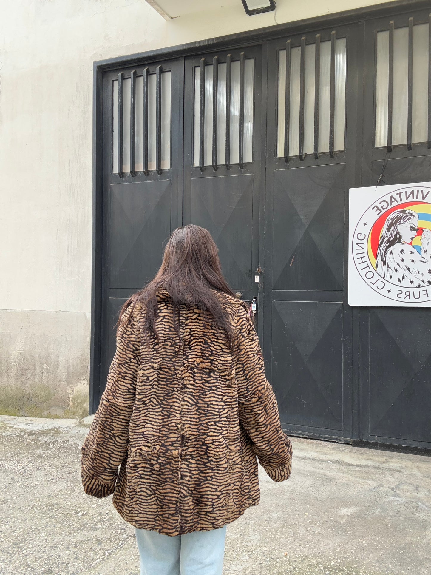 Giacca in lapin reversibile