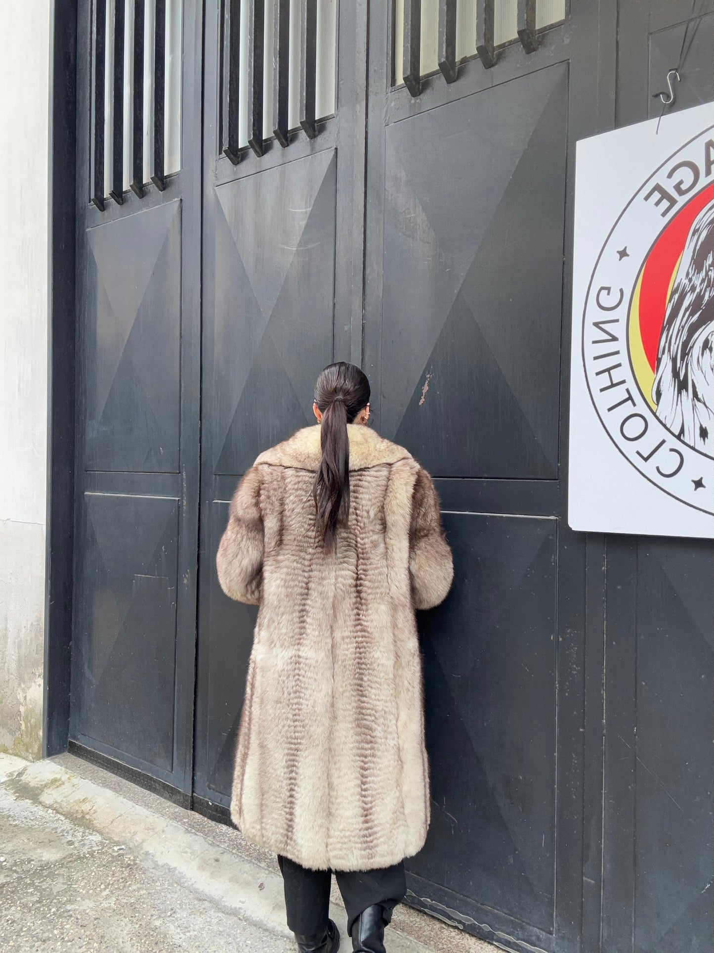 Cappotto in volpe della groenlandia
