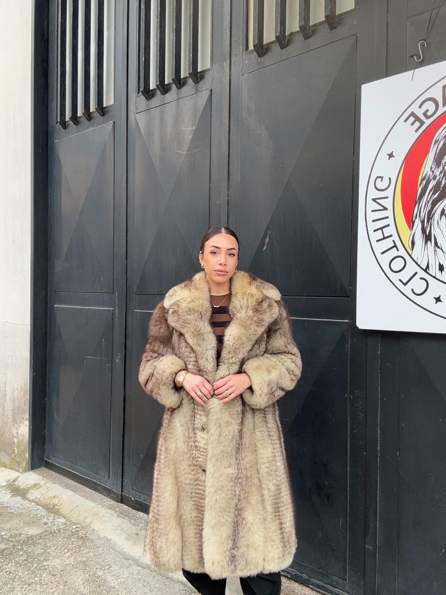 Cappotto in volpe della groenlandia