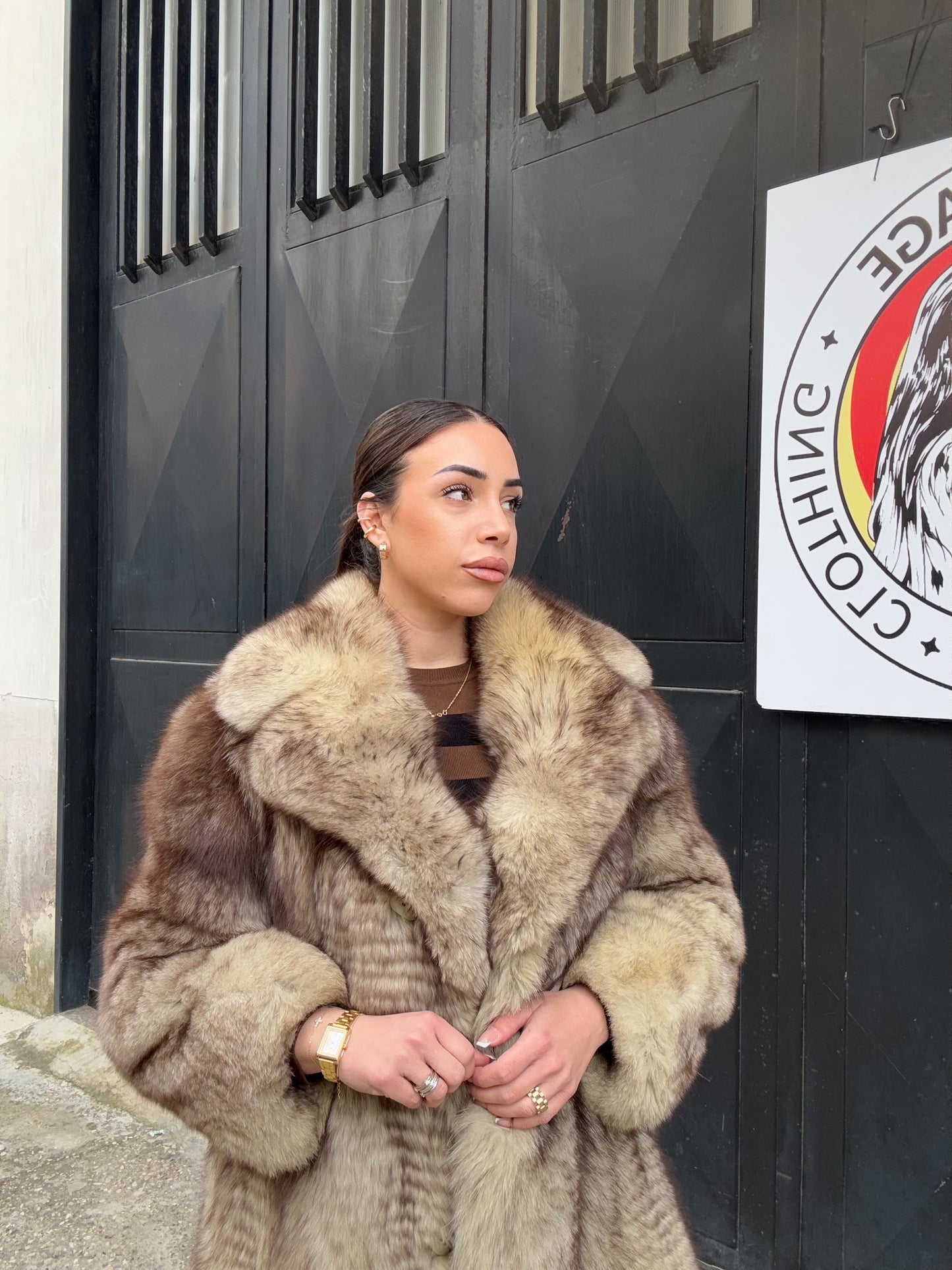 Cappotto in volpe della groenlandia