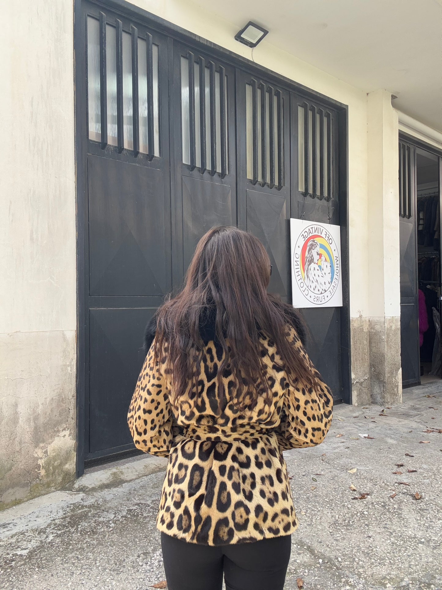 Giacca in giaguaro e volpe