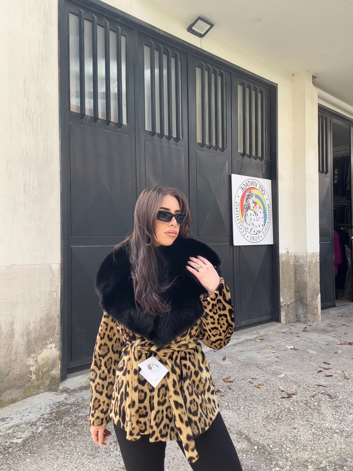 Giacca in giaguaro e volpe