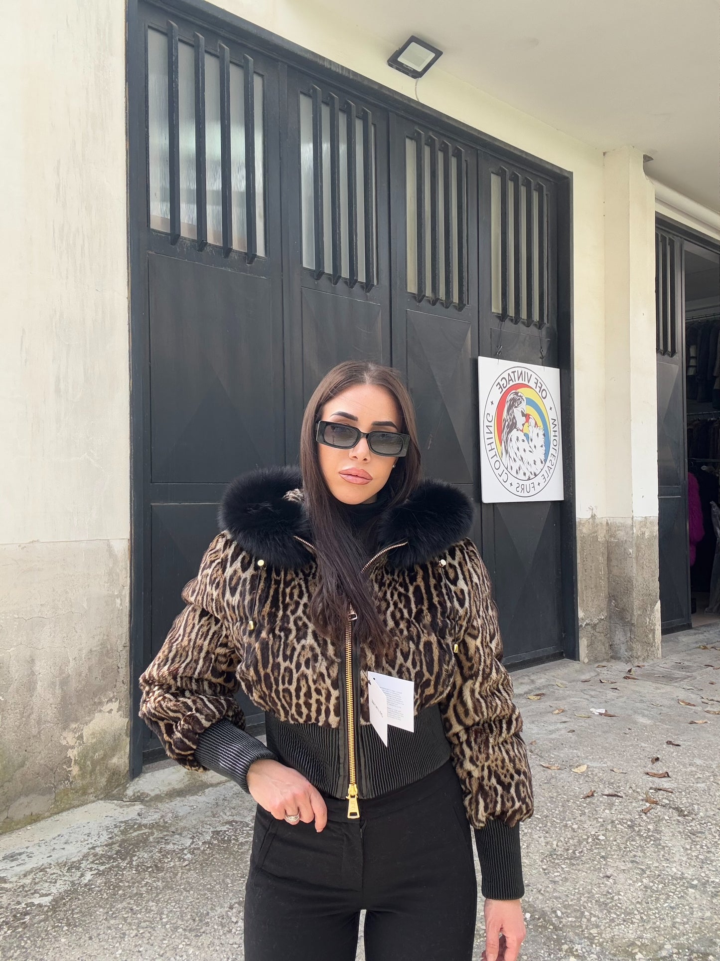 Giacca in leopardo