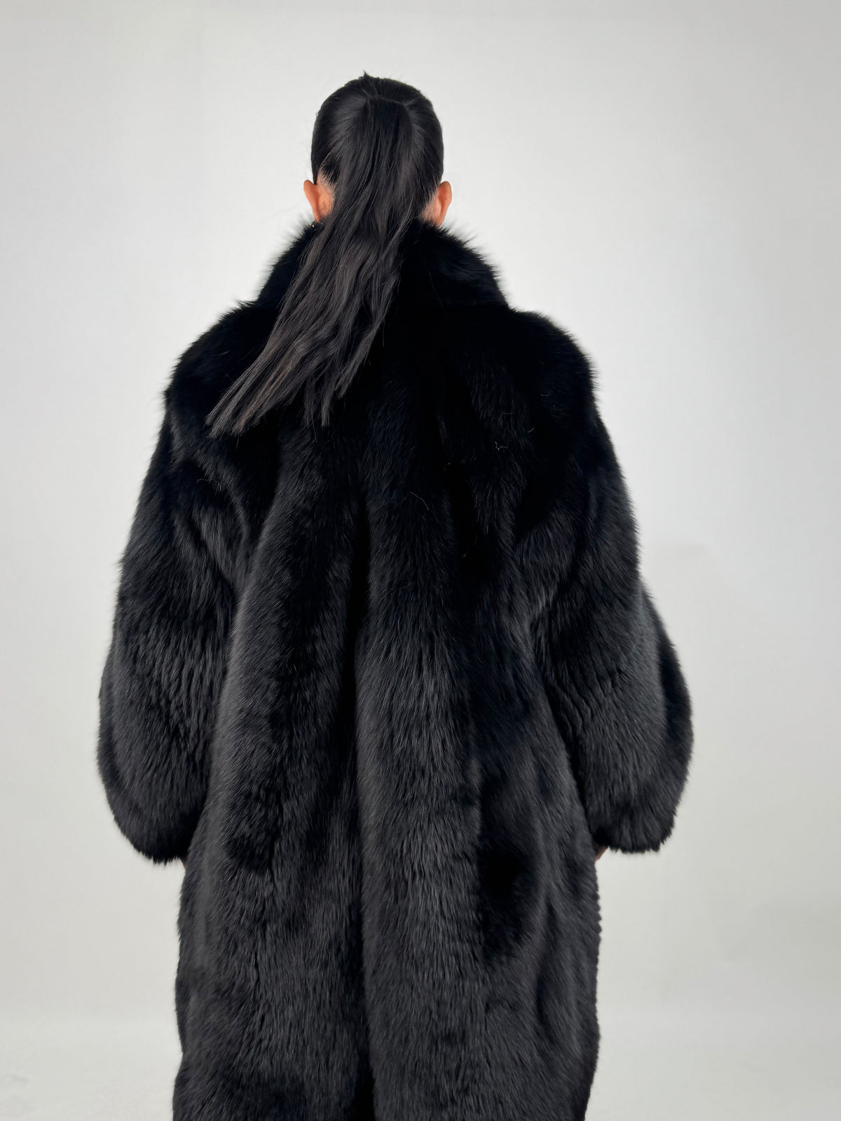 Giacca in volpe black N194