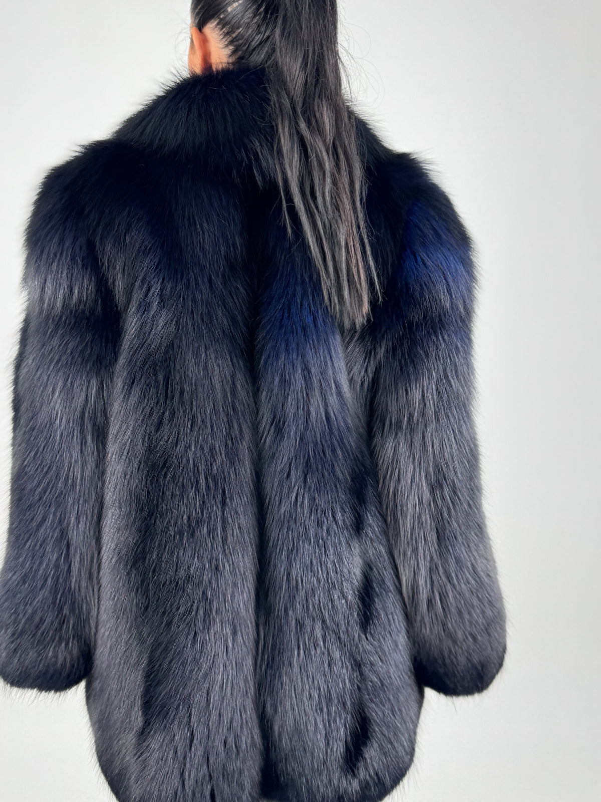 Giacca in volpe blue N203