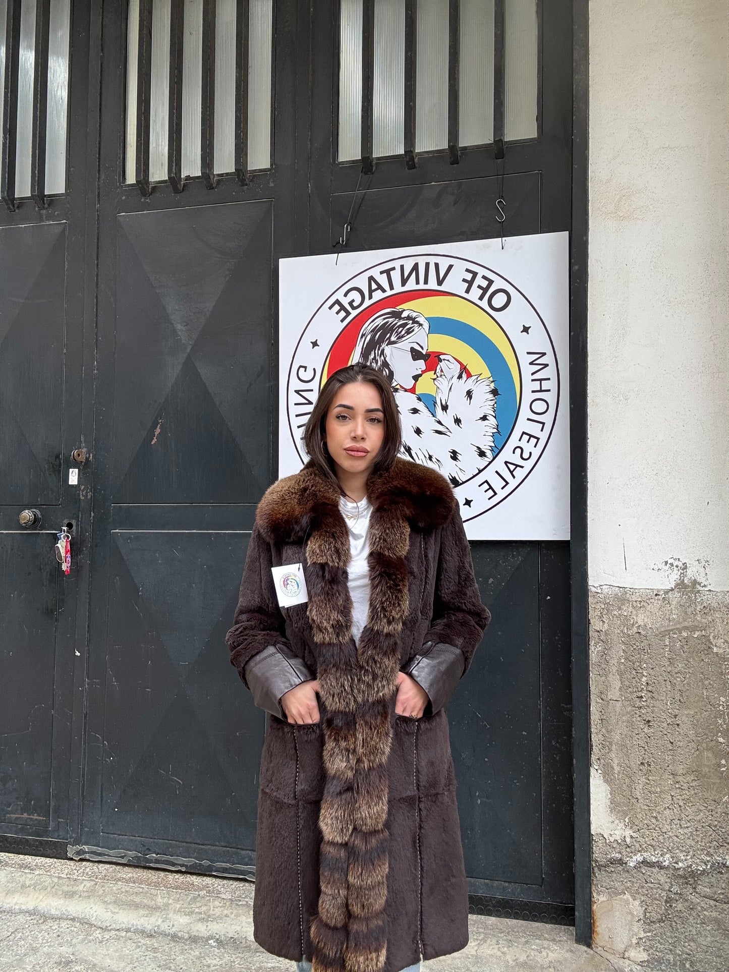 Cappotto in rex e volpe