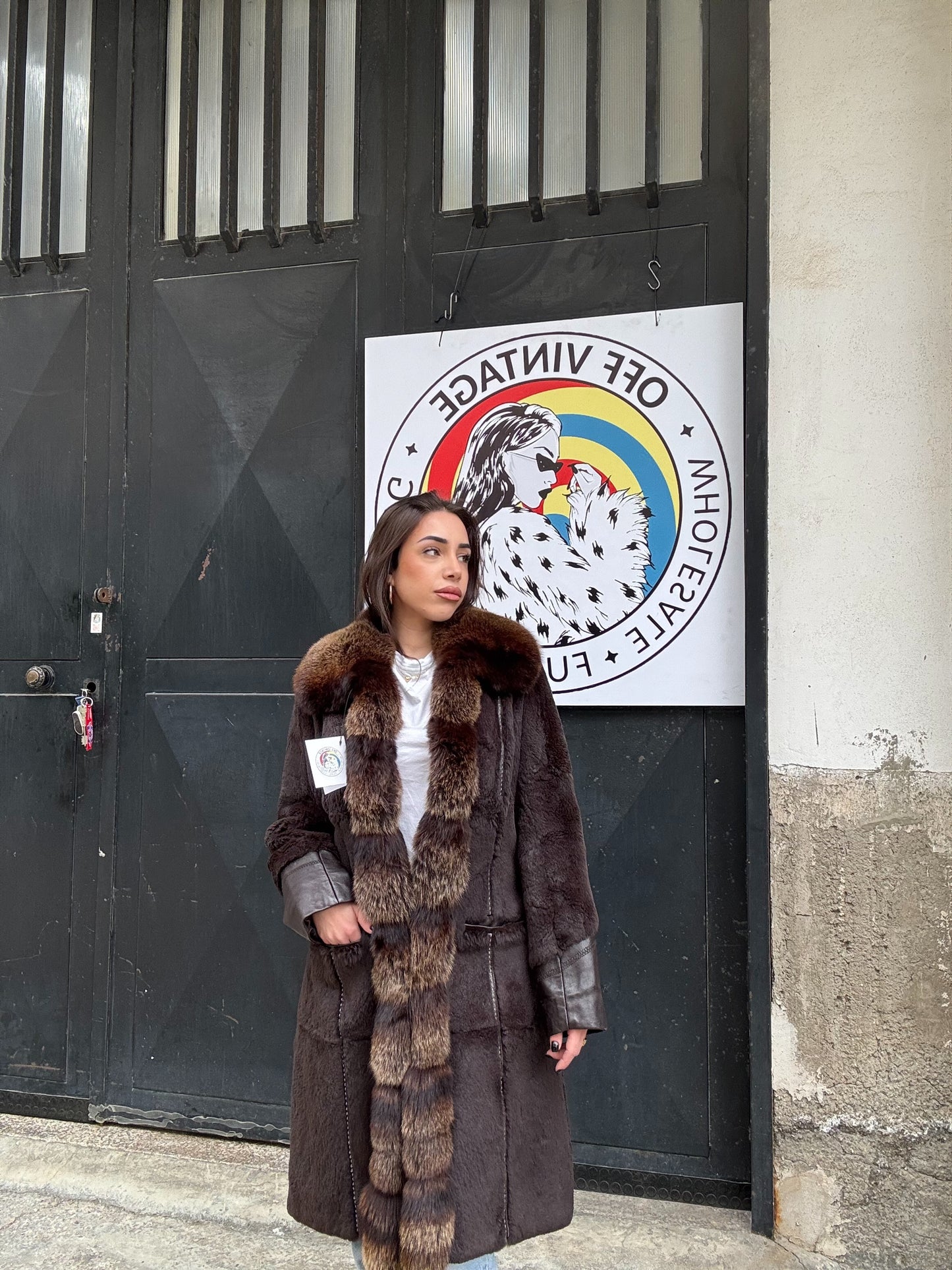 Cappotto in rex e volpe