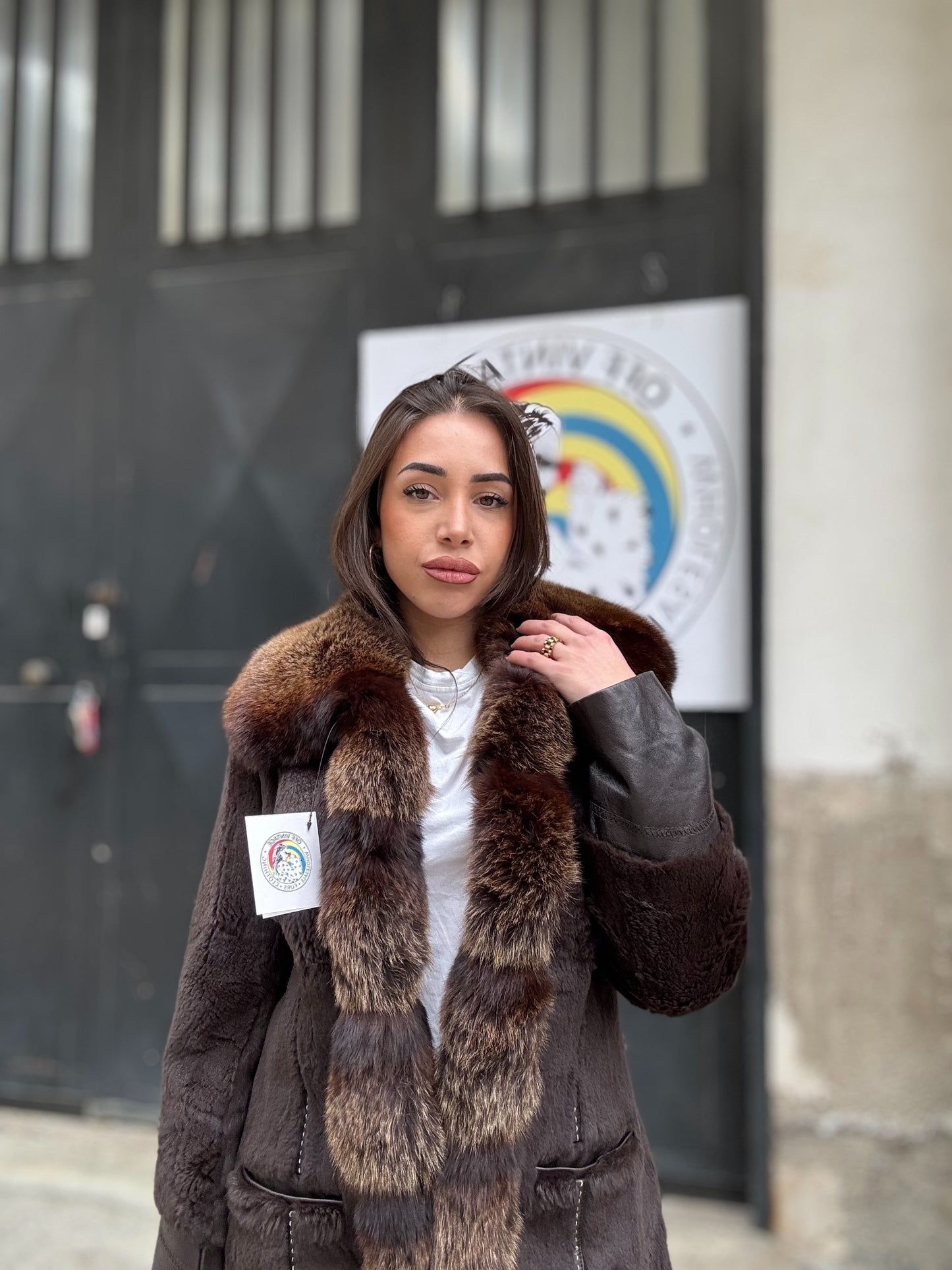 Cappotto in rex e volpe