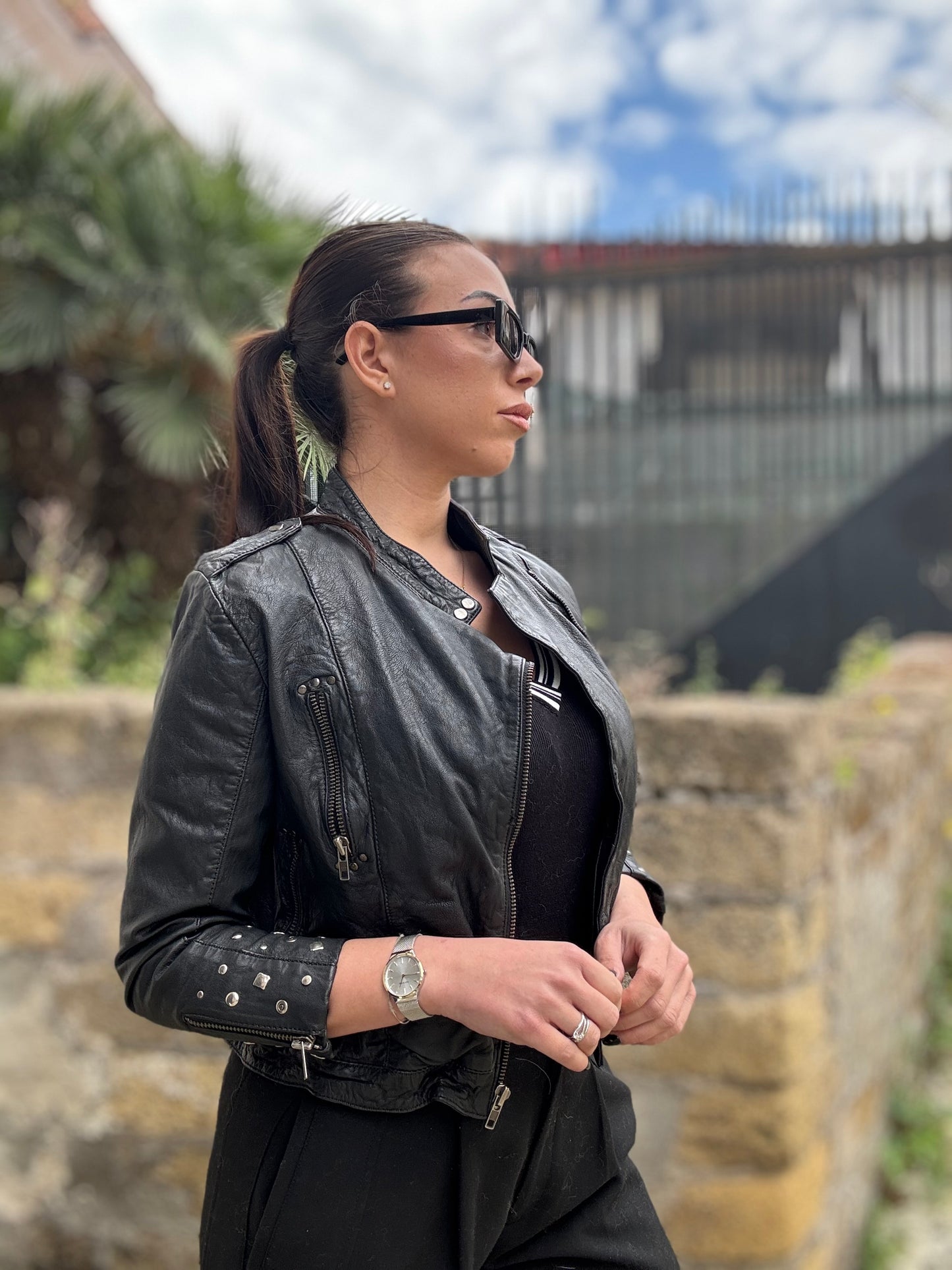 Chiodo in pelle