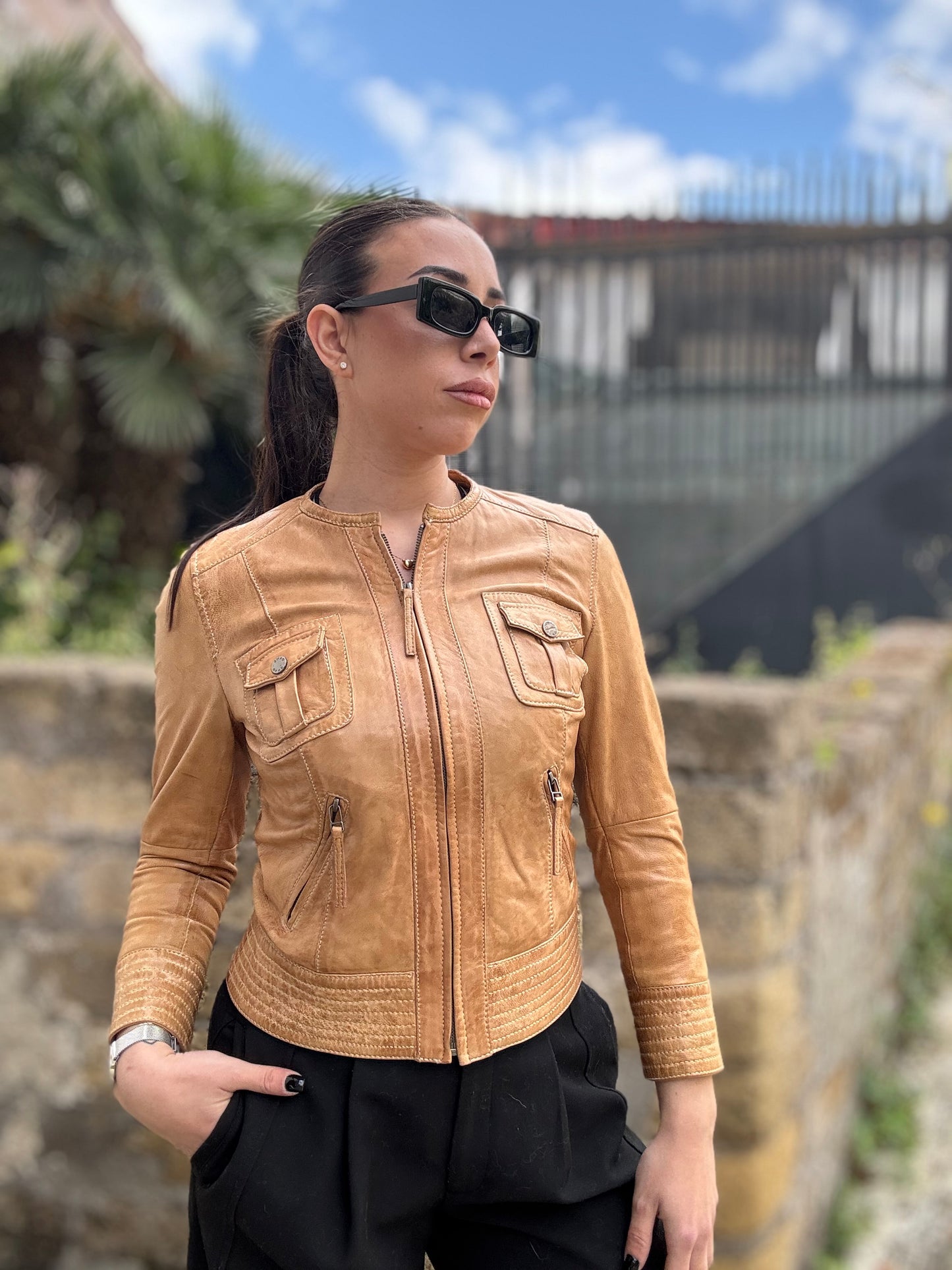 Giacca in pelle