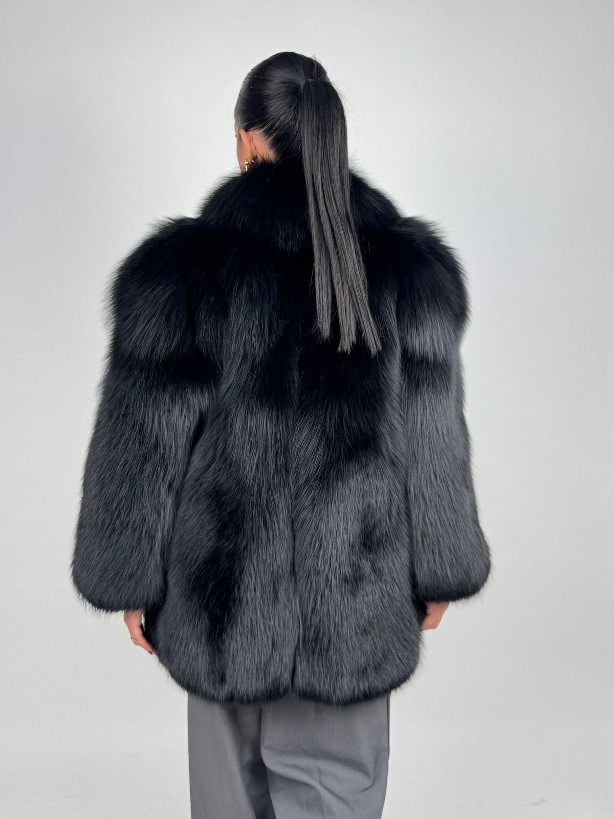 Giacca in volpe black N226