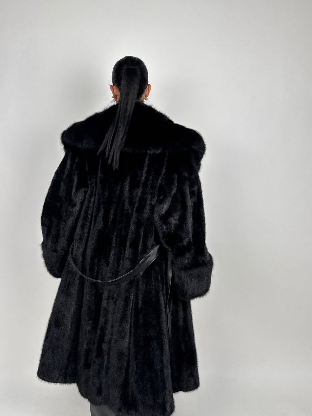 Cappotto in visone e zibellino N664