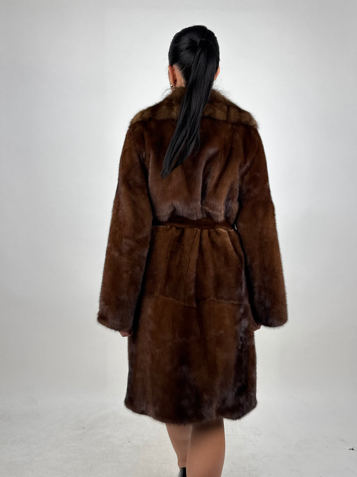 Cappotto in visone e zibellino N723