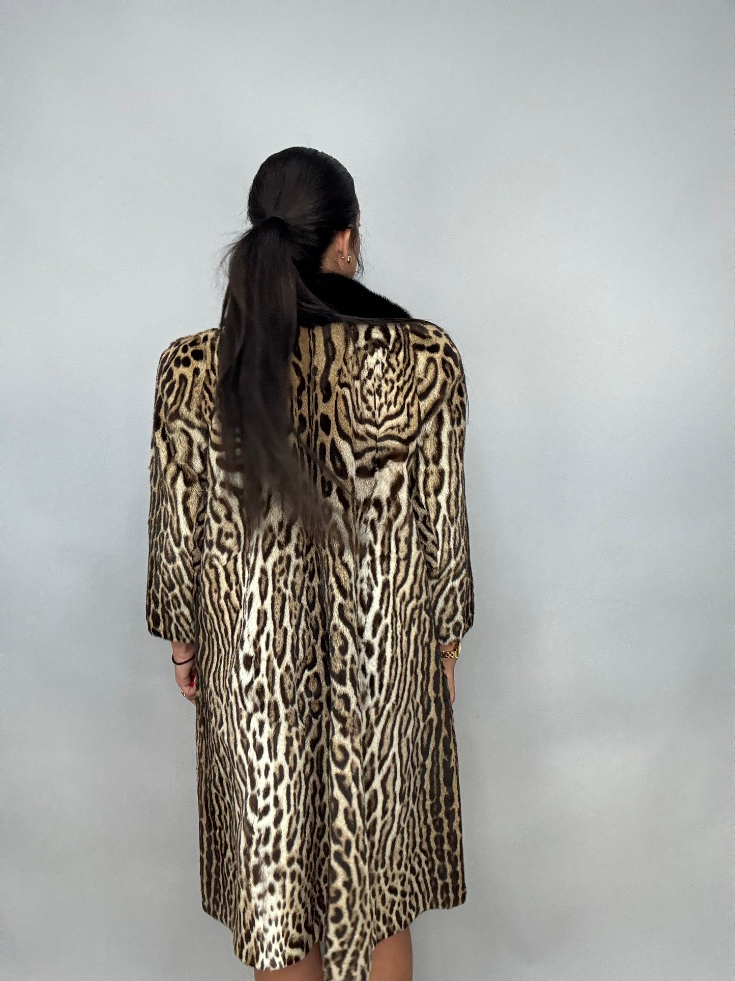 Cappotto in leopardo e visone