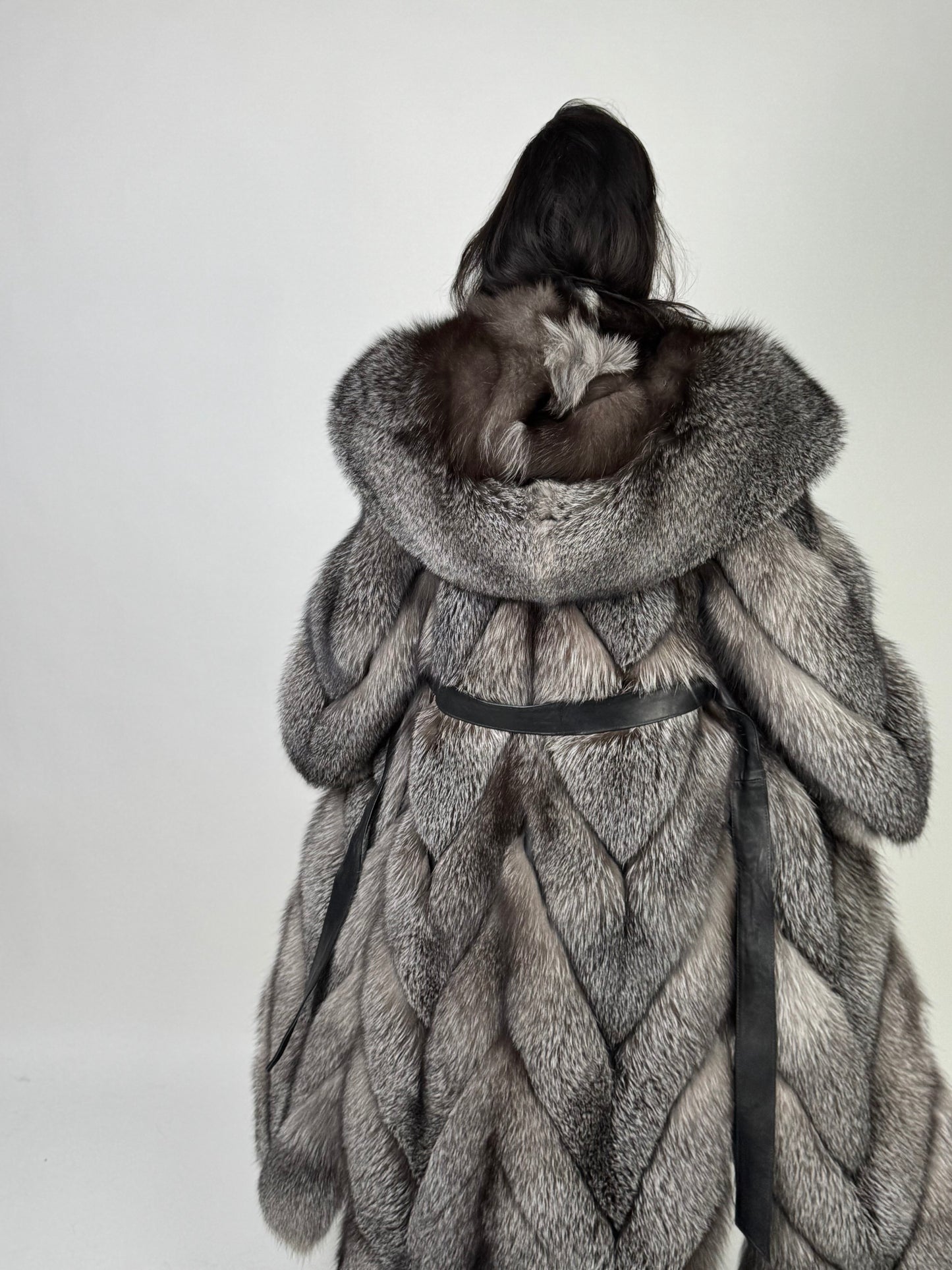 Cappotto Maya in volpe argentata