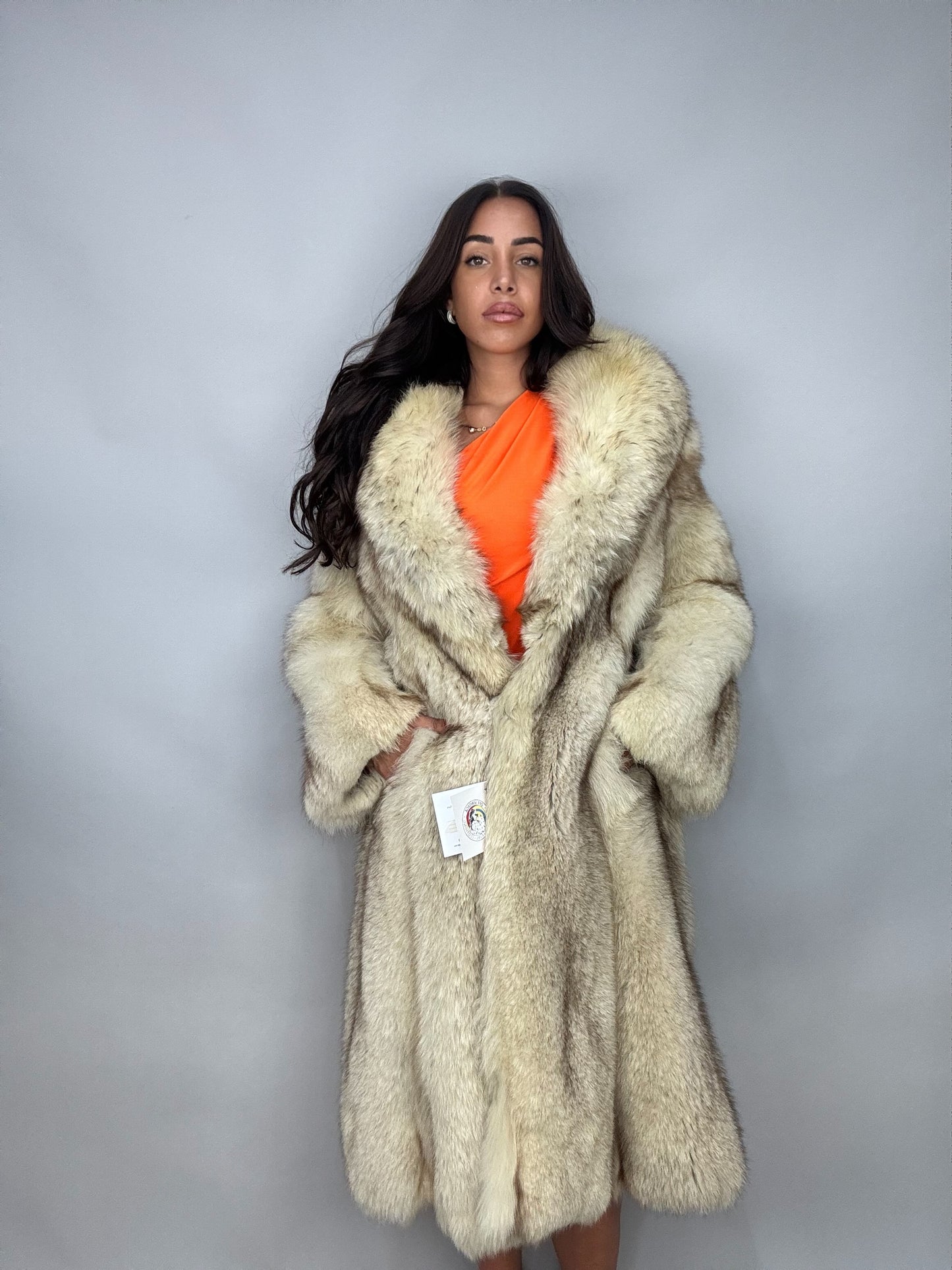 Cappotto in volpe della groenlandia