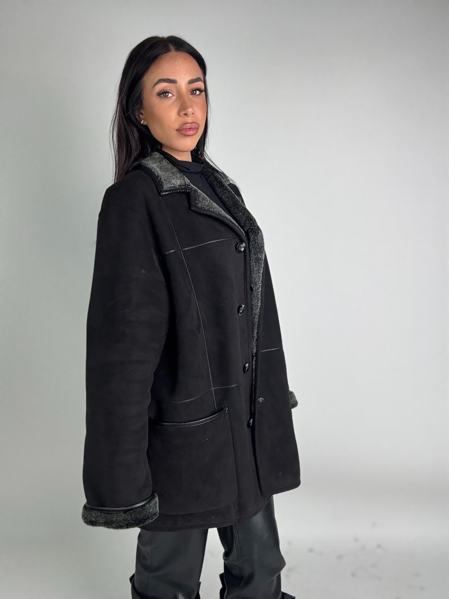 Shearling coat N213